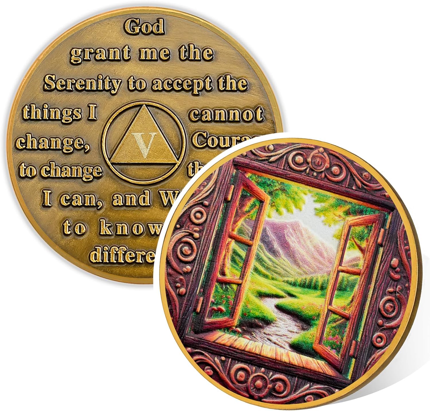 Personalized Window of Clarity Sobriety Coin mysite