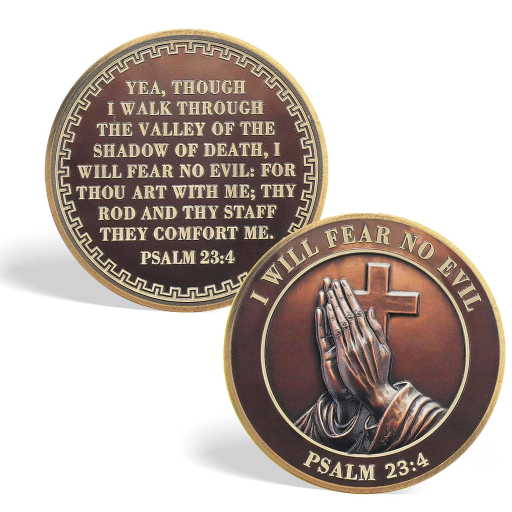 I Will Fear No Evil The Lords Prayer Christian Challenge Coin mysite