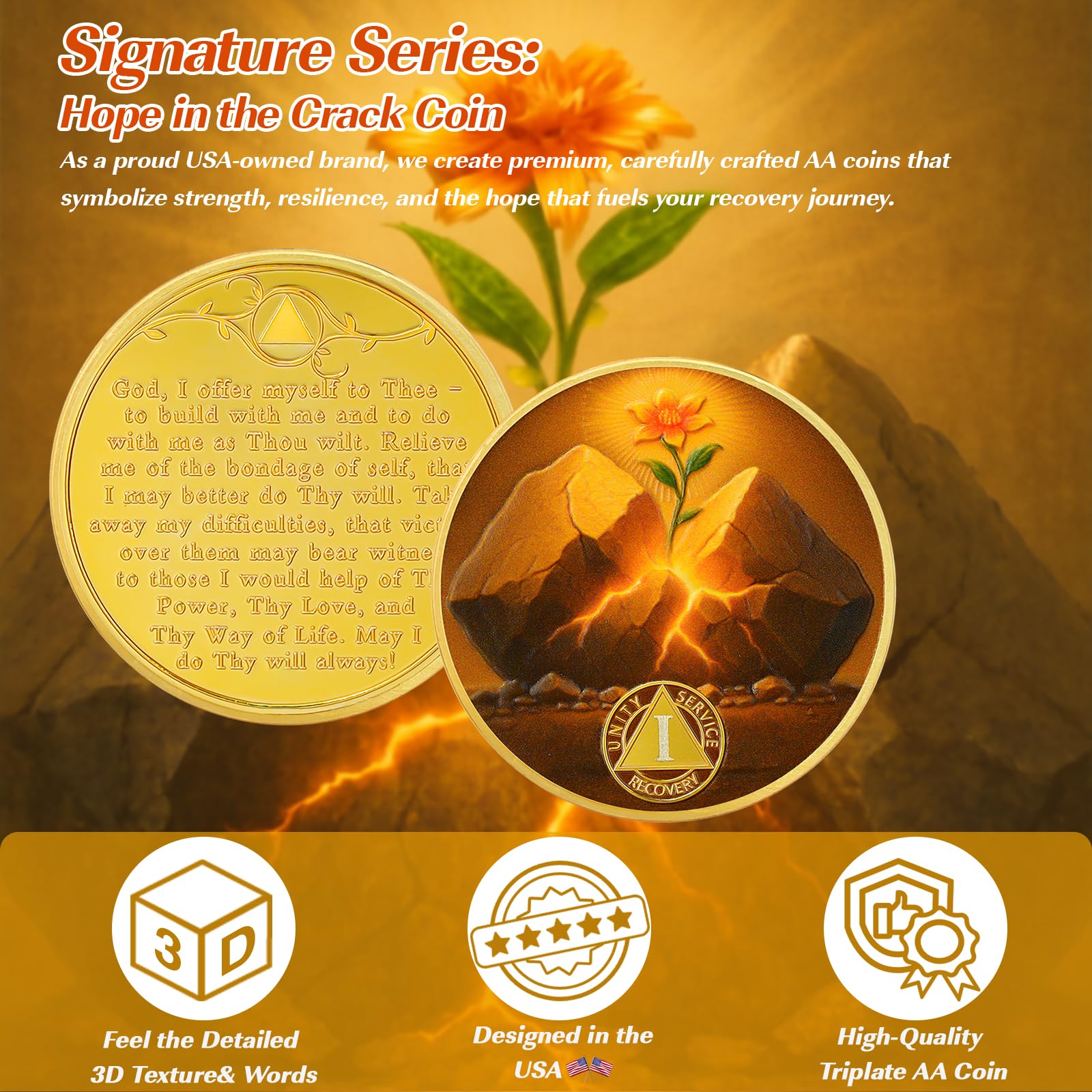 Personalized Hope in The Crack Sobriety Coin mysite