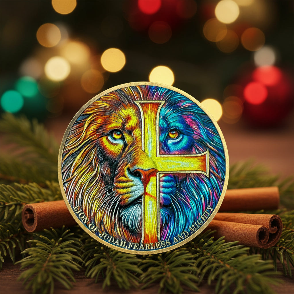 Lion of Judah Rare Joshua 1:9 Religious Jesus Christian Challenge Coin mysite