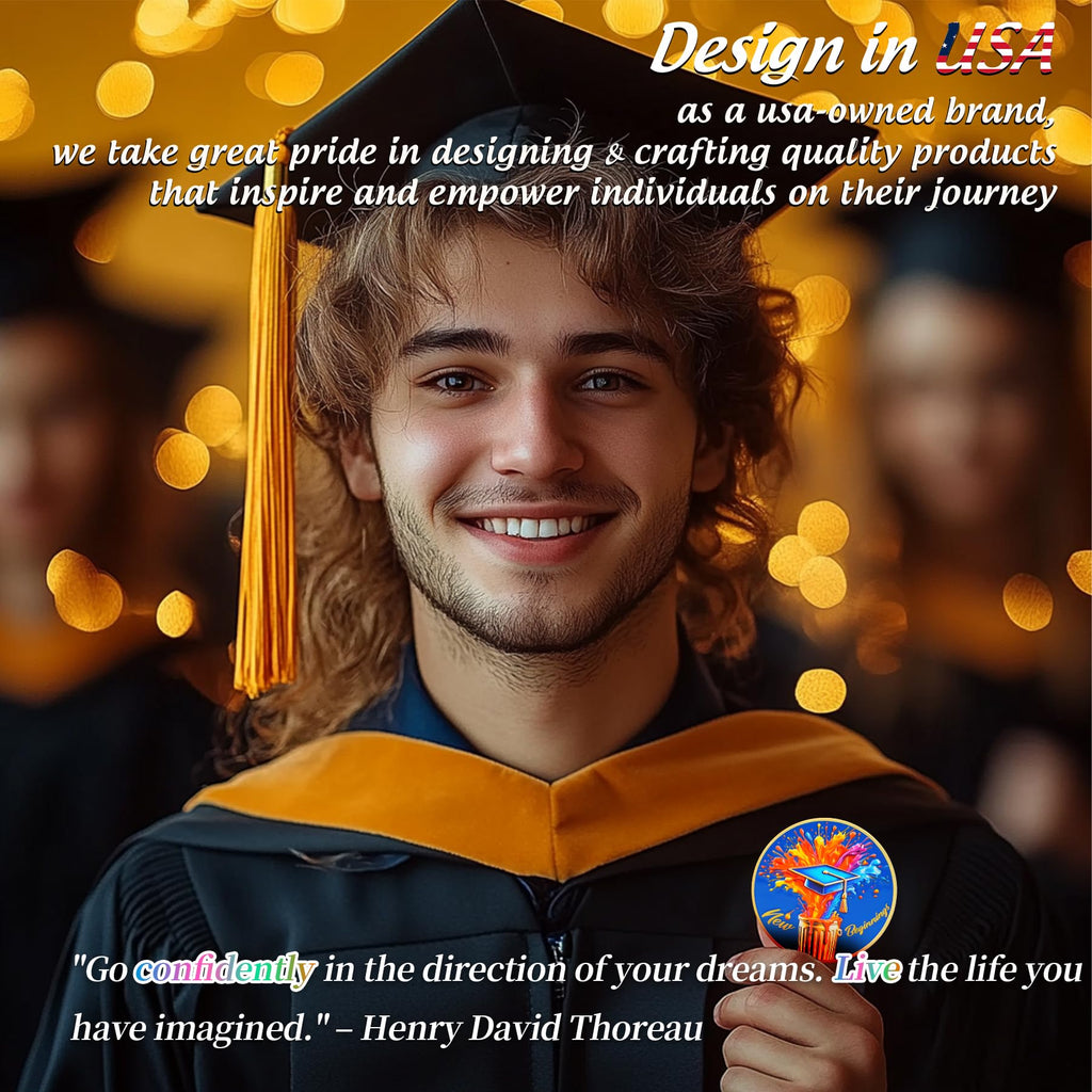 New Beginnings Motivational  Graduation Celebration Coin mysite