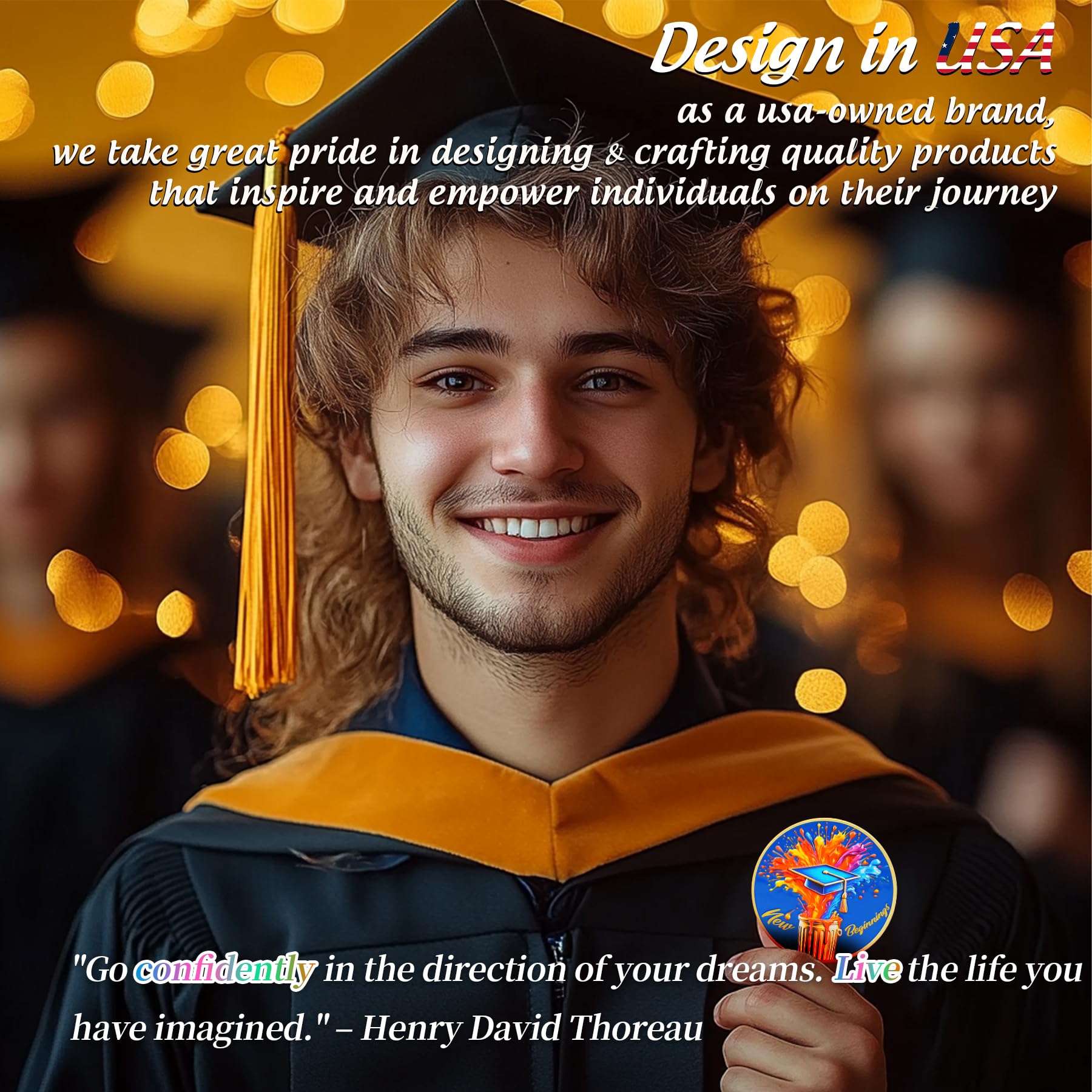 New Beginnings Motivational  Graduation Celebration Coin mysite