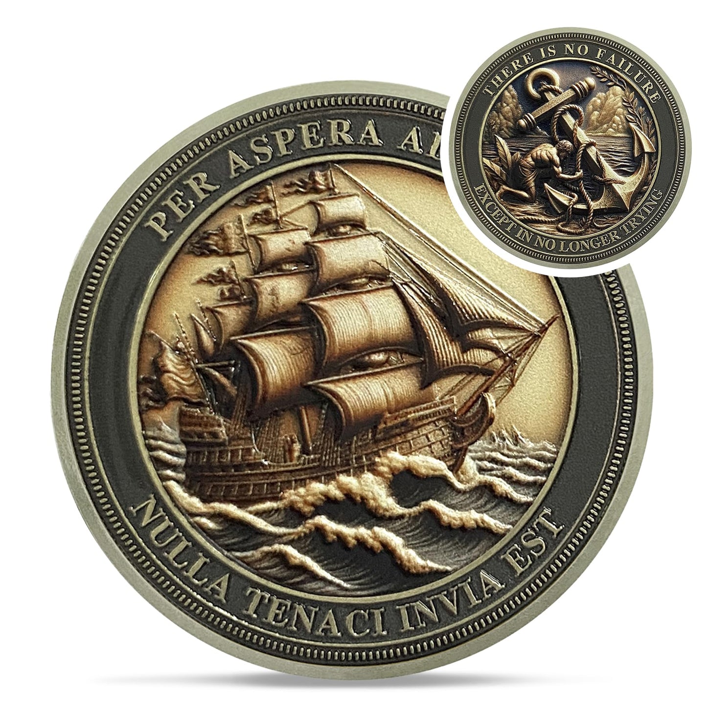 Sailing Anchor Inspiration  Symbol of Faith and Strength Encouragement Coin mysite