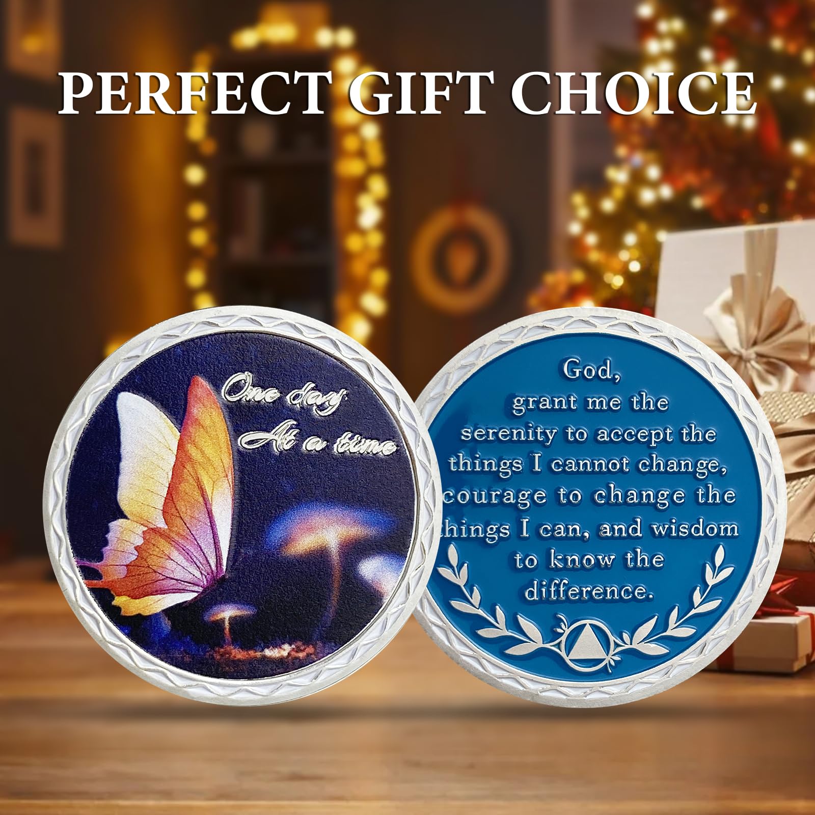 Butterfly Serenity Prayer Chips Addiction Sobriety Coin mysite
