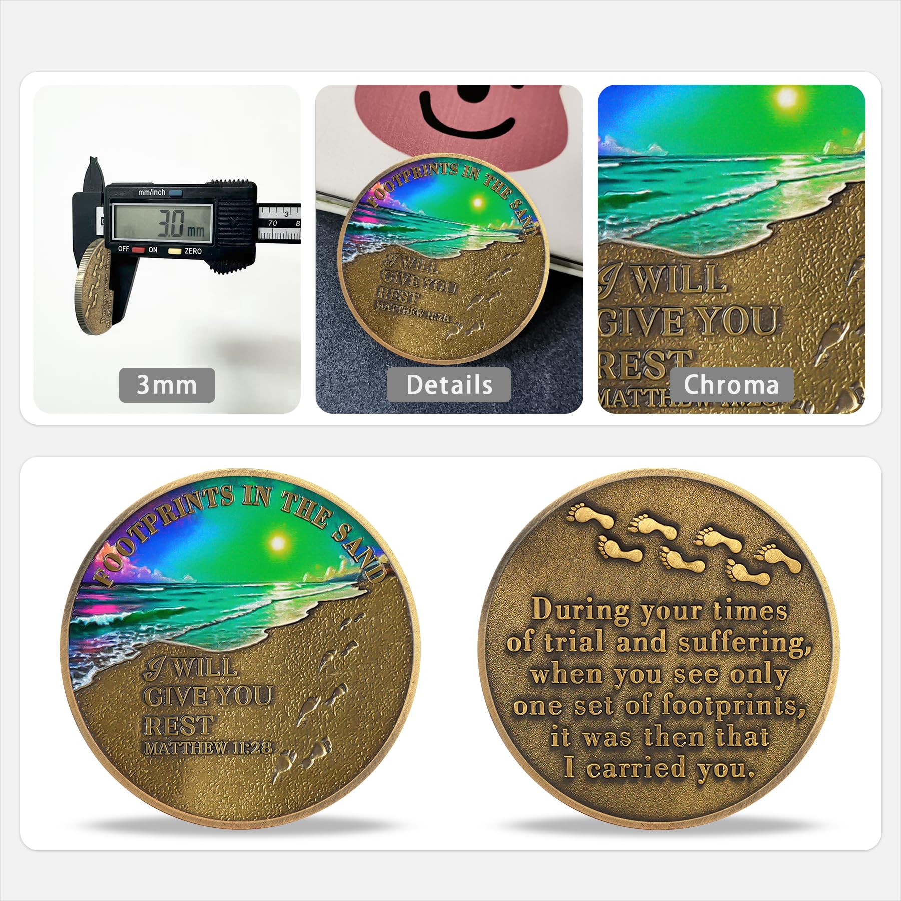 Beach Footprints Religious Coin mysite