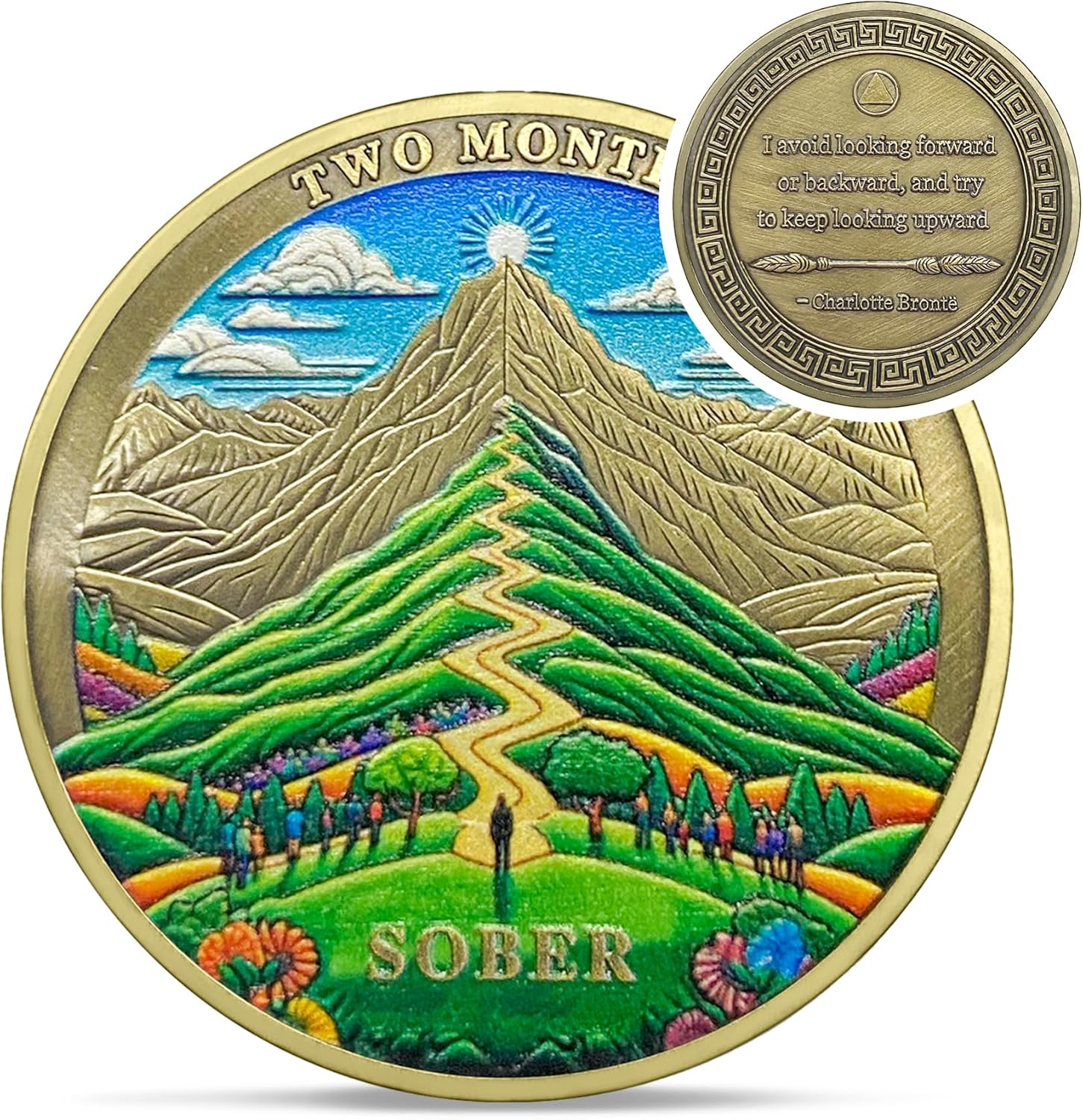 1-12 Months Recovery Addiction Celebrate Living Clean Sobriety Coin mysite