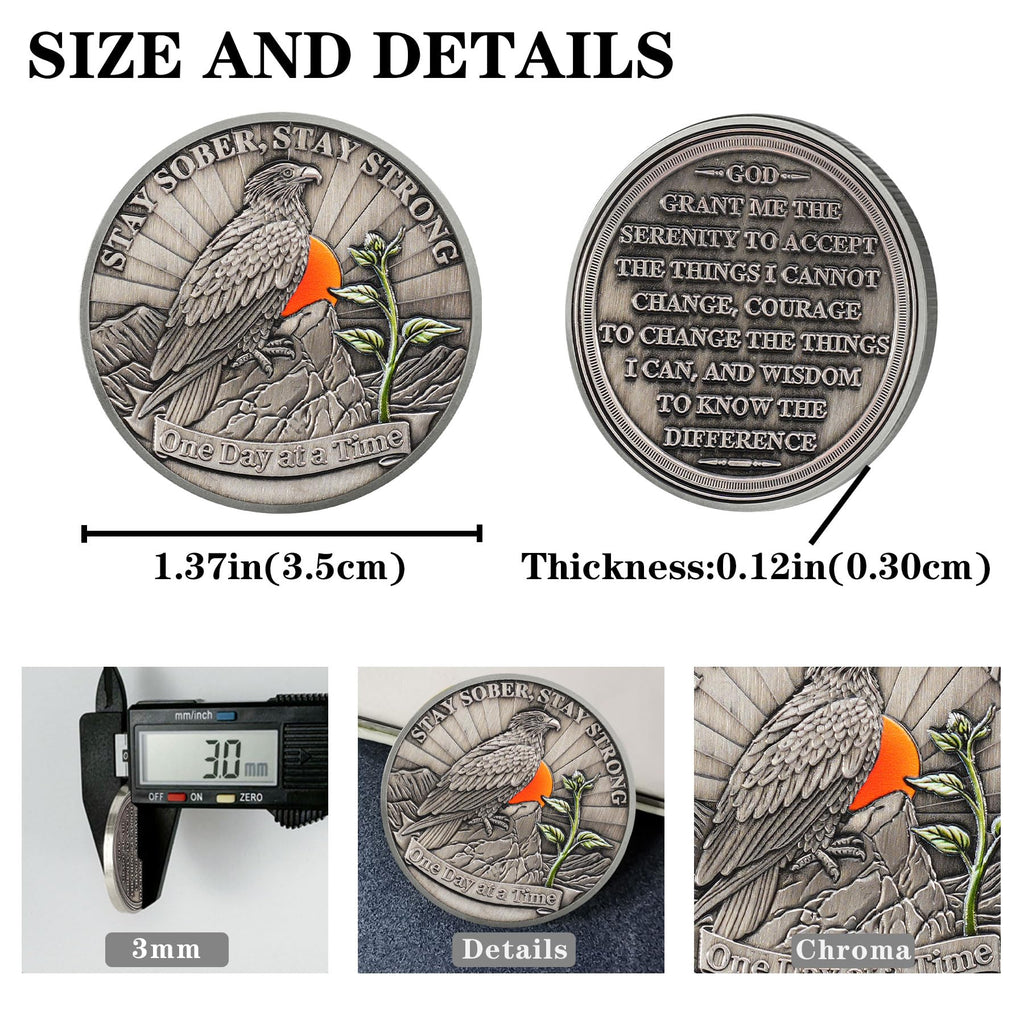 Hope Eagle Celebrating Recovery and Personal Growth Sobriety Coin mysite