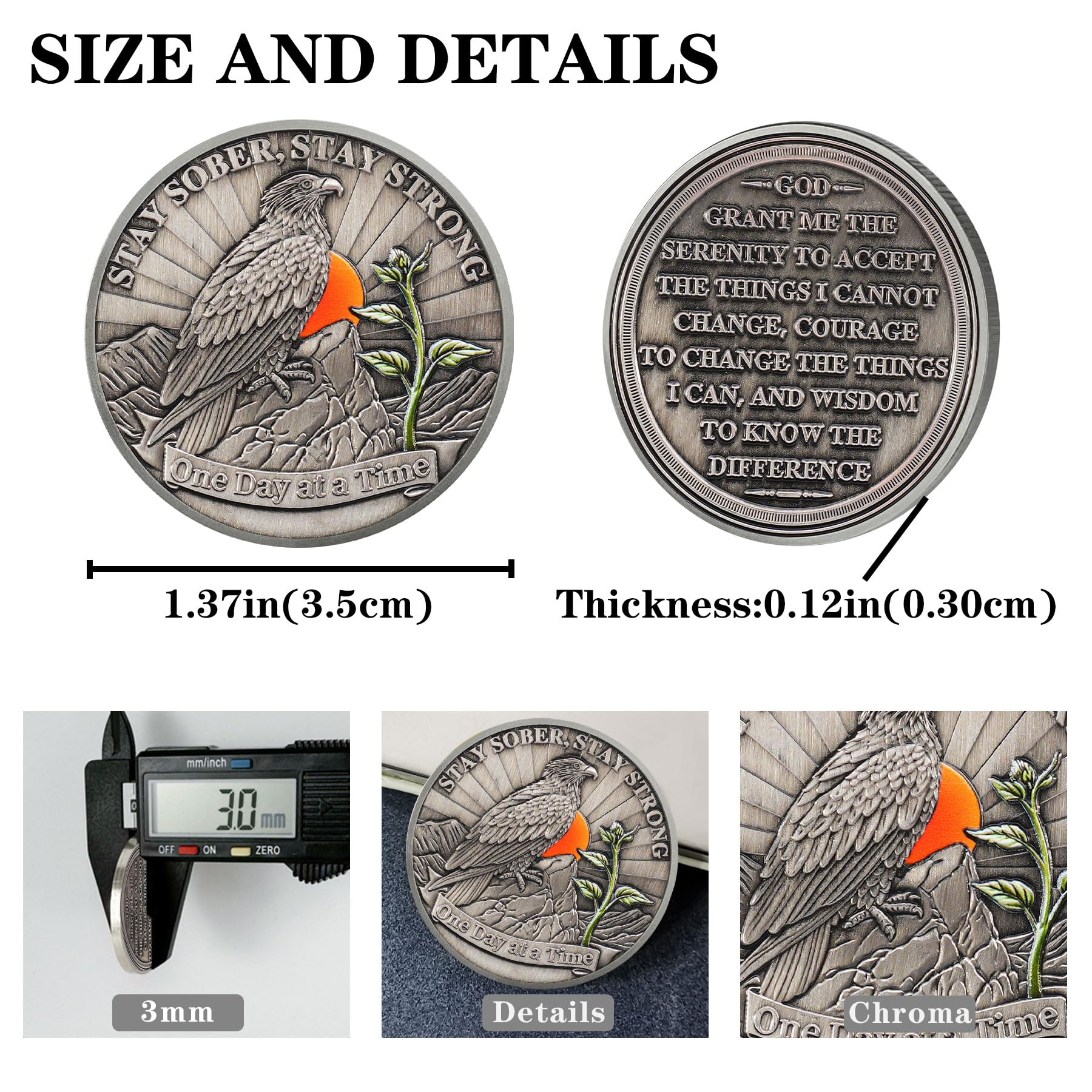 Hope Eagle Celebrating Recovery and Personal Growth Sobriety Coin mysite