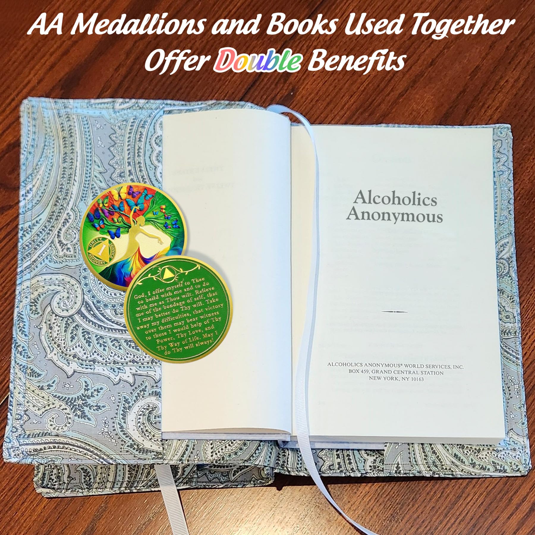 Personalized Artsy Recovery Women Tree of Life Sobriety Coin mysite