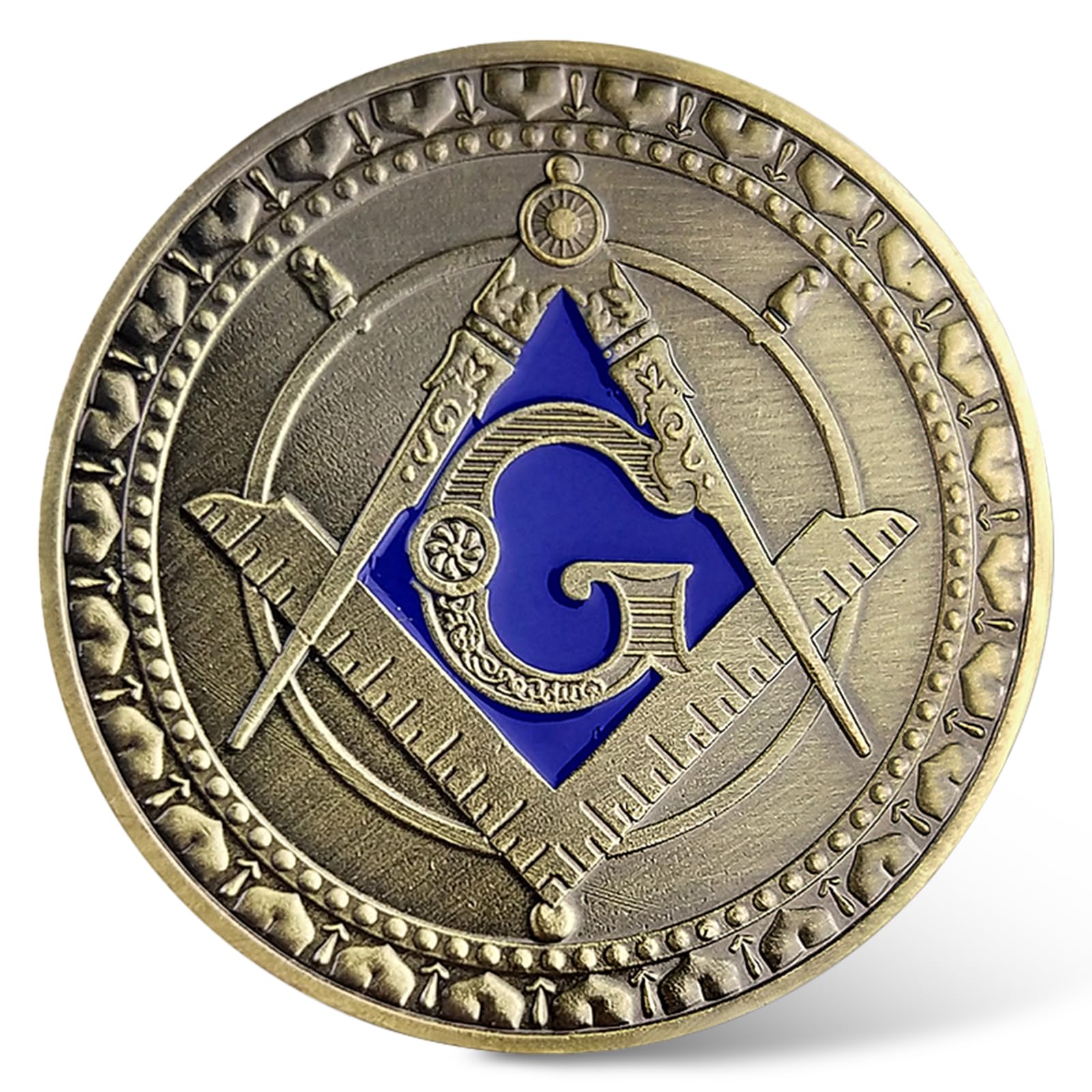 Masonic Square & Compass Freemasons Angel Challenge Coin mysite