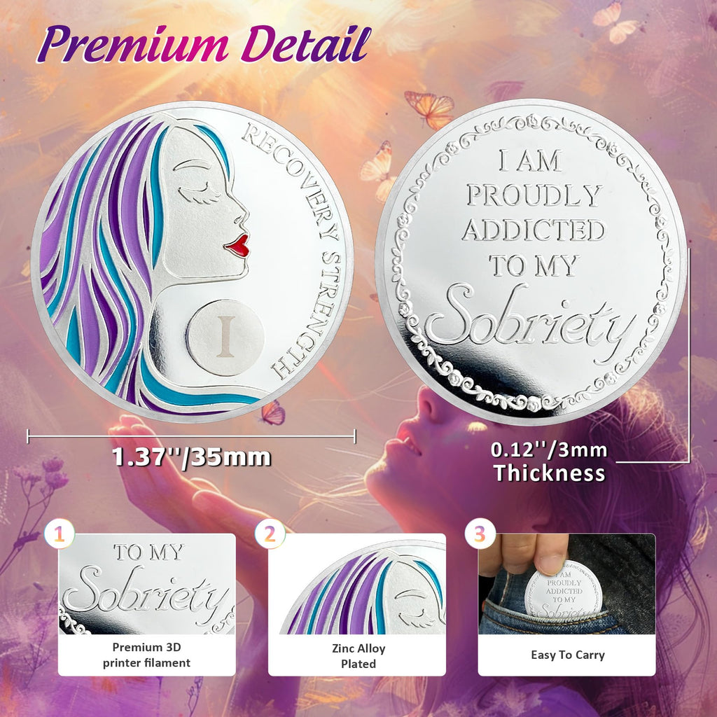 Courageous Lady AA Recovery Sobriety Coin mysite