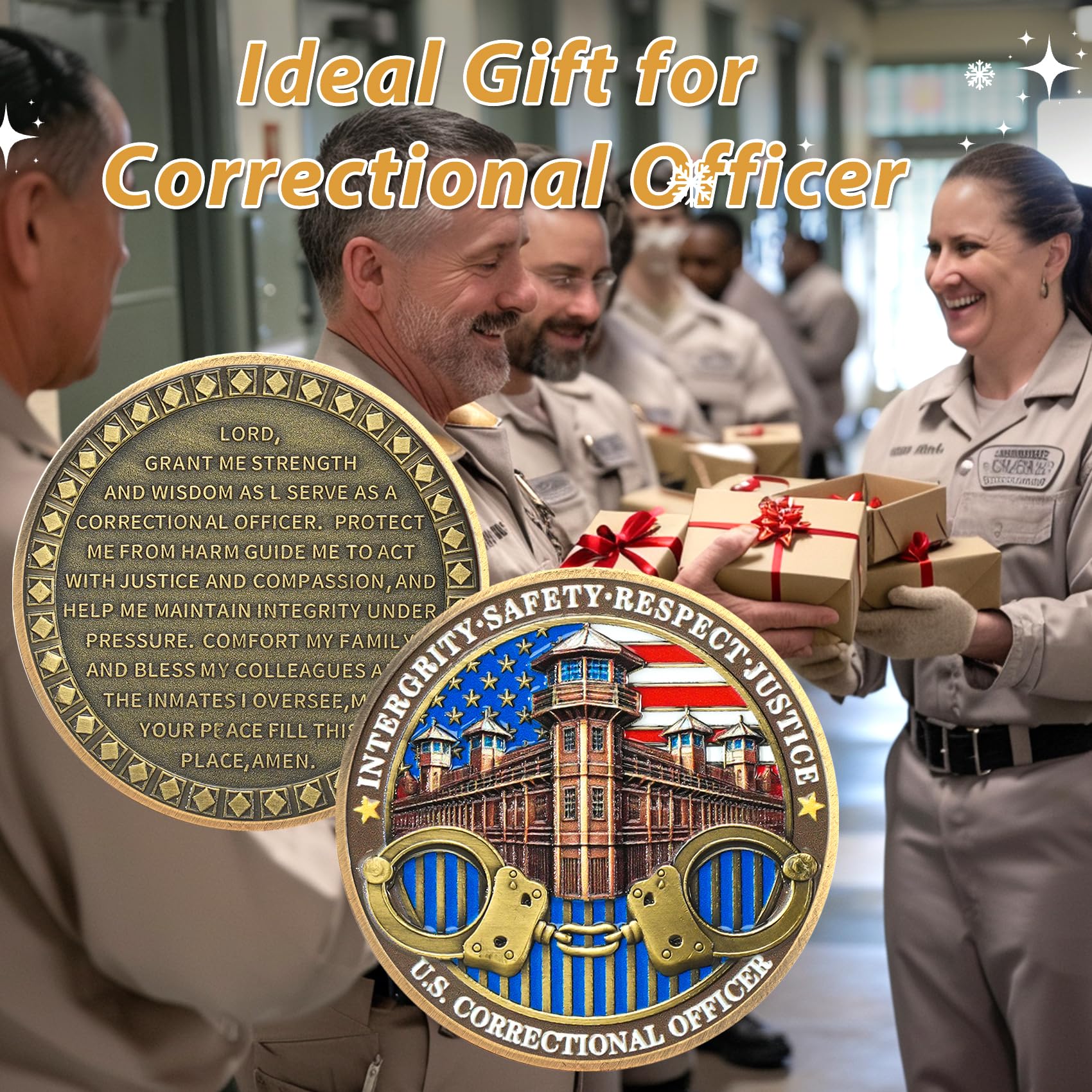 U.S. Correctional Officer Honor Correctional Officers Gray Prison Police Challenge Coins mysite