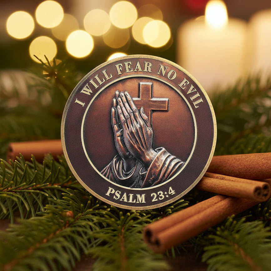 I Will Fear No Evil The Lords Prayer Christian Challenge Coin mysite