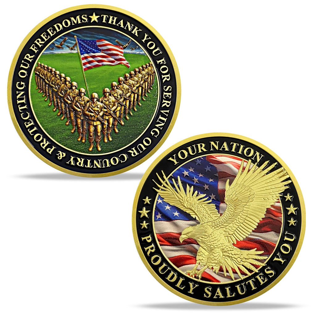 Your Nation Proudly Salutes You Military Veterans Challenge Coin mysite
