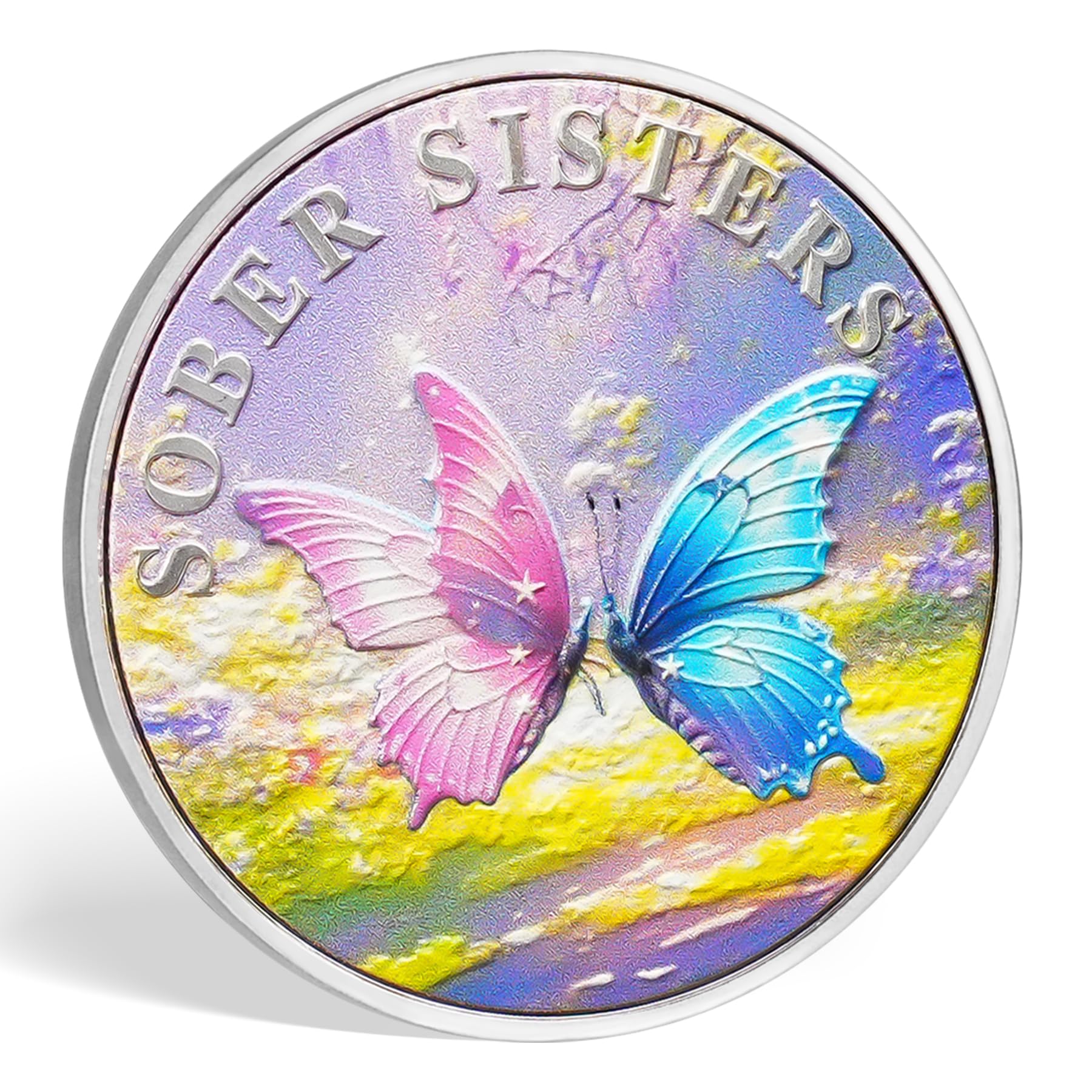 Inspirational Butterfly Recovery Token with Serenity Prayer Sobriety Coin mysite