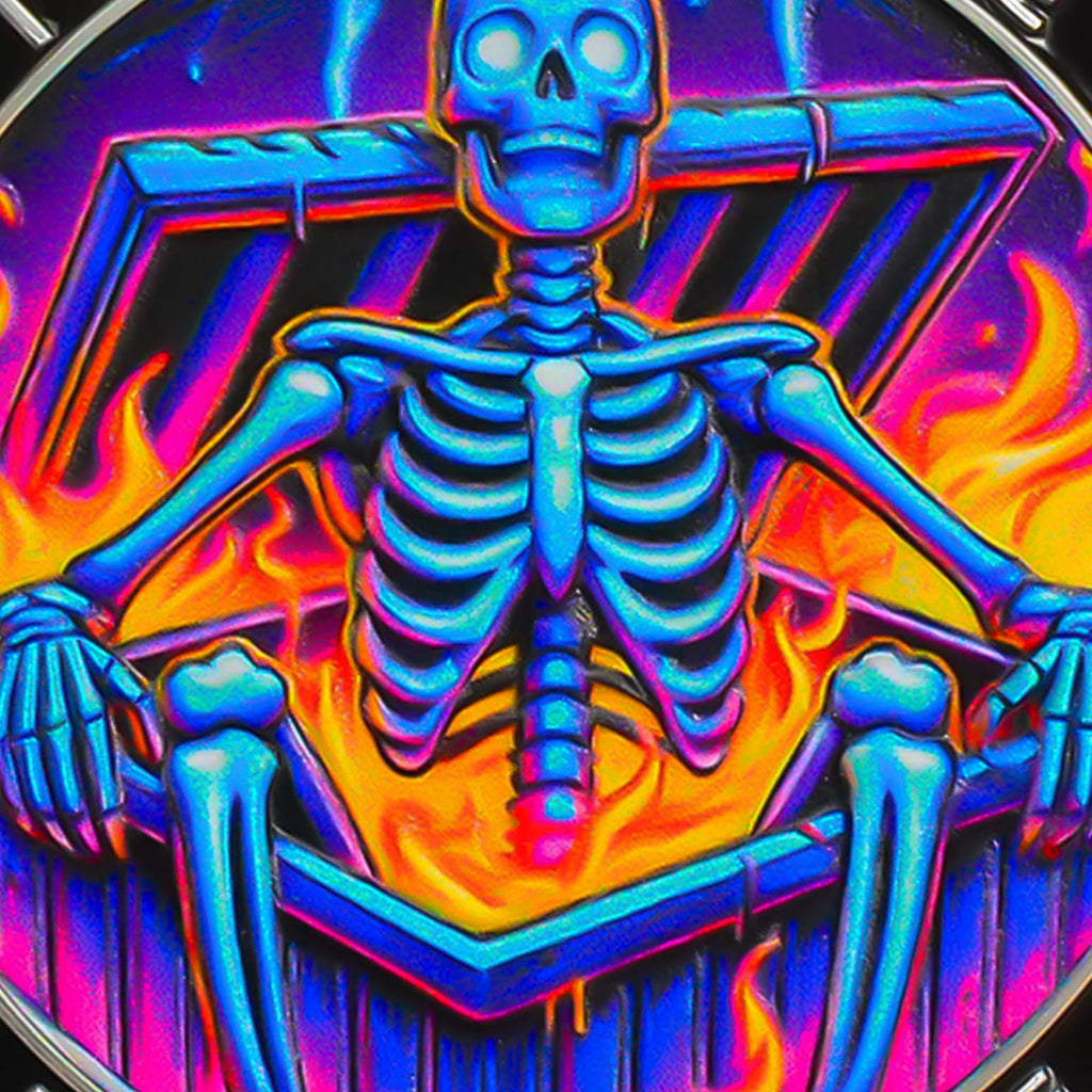 Gradient Skeleton Dumpster Fire Challenge Coin mysite