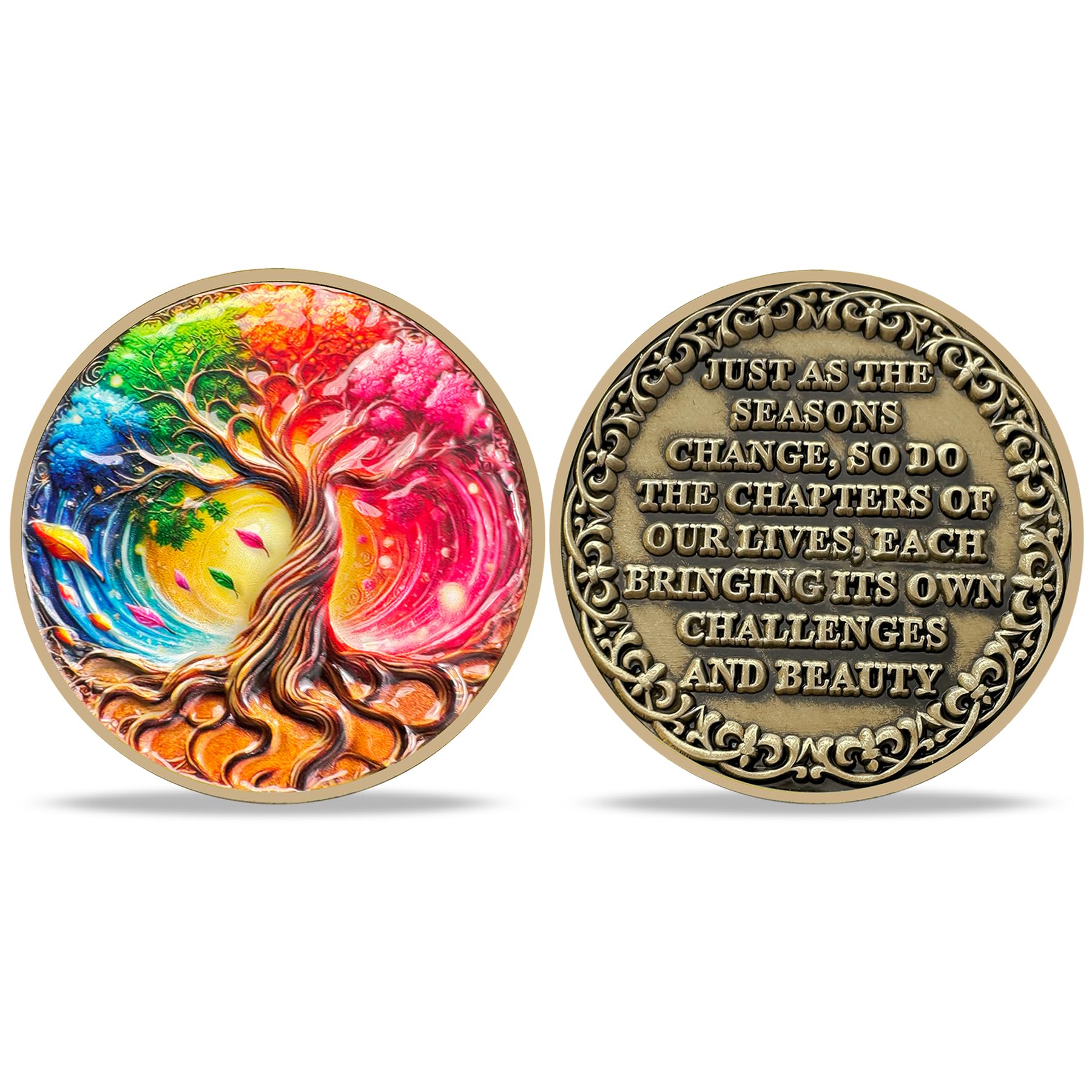 Four Colors Tree Sobriety Coin mysite