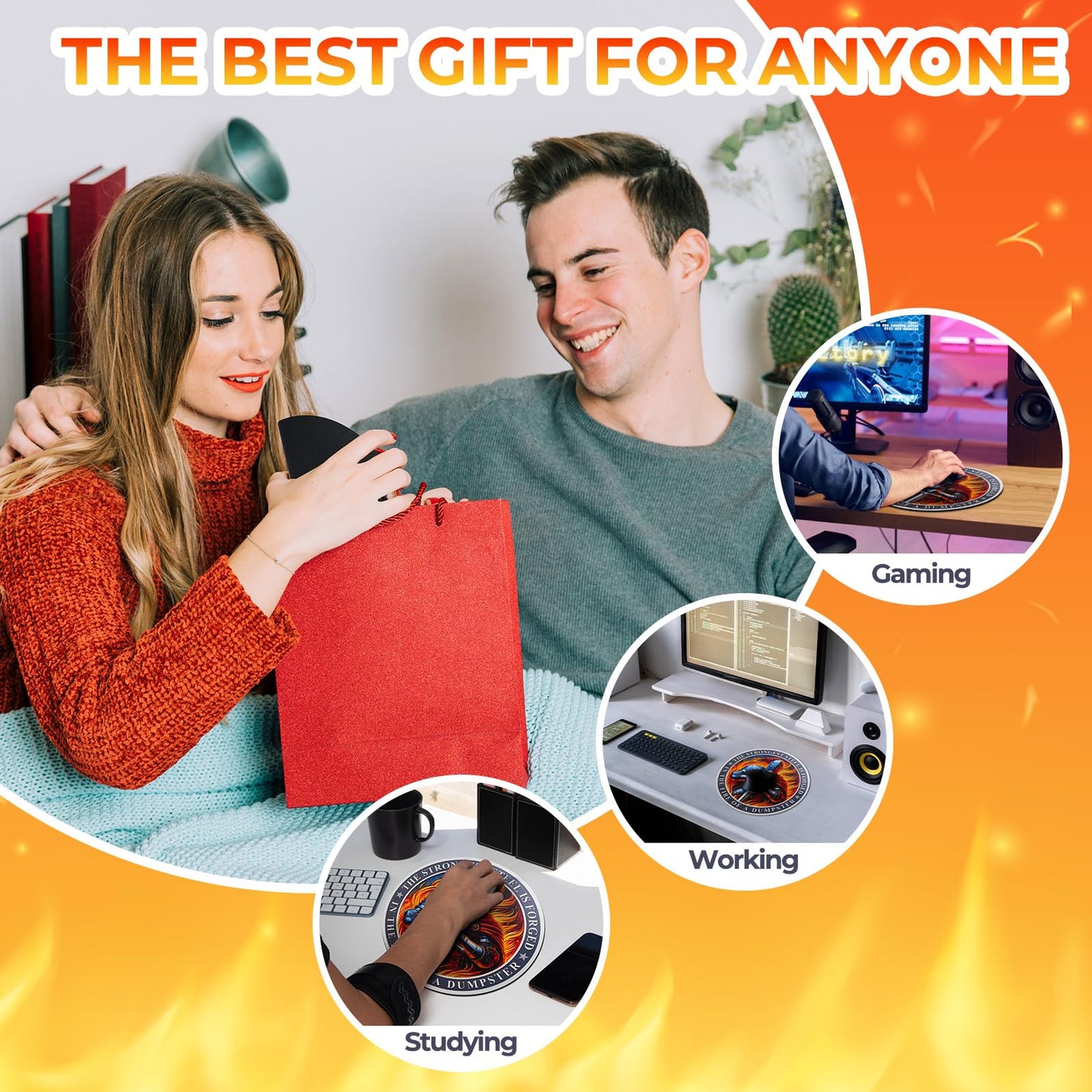 Knight Dumpster Fire Mouse Pad mysite