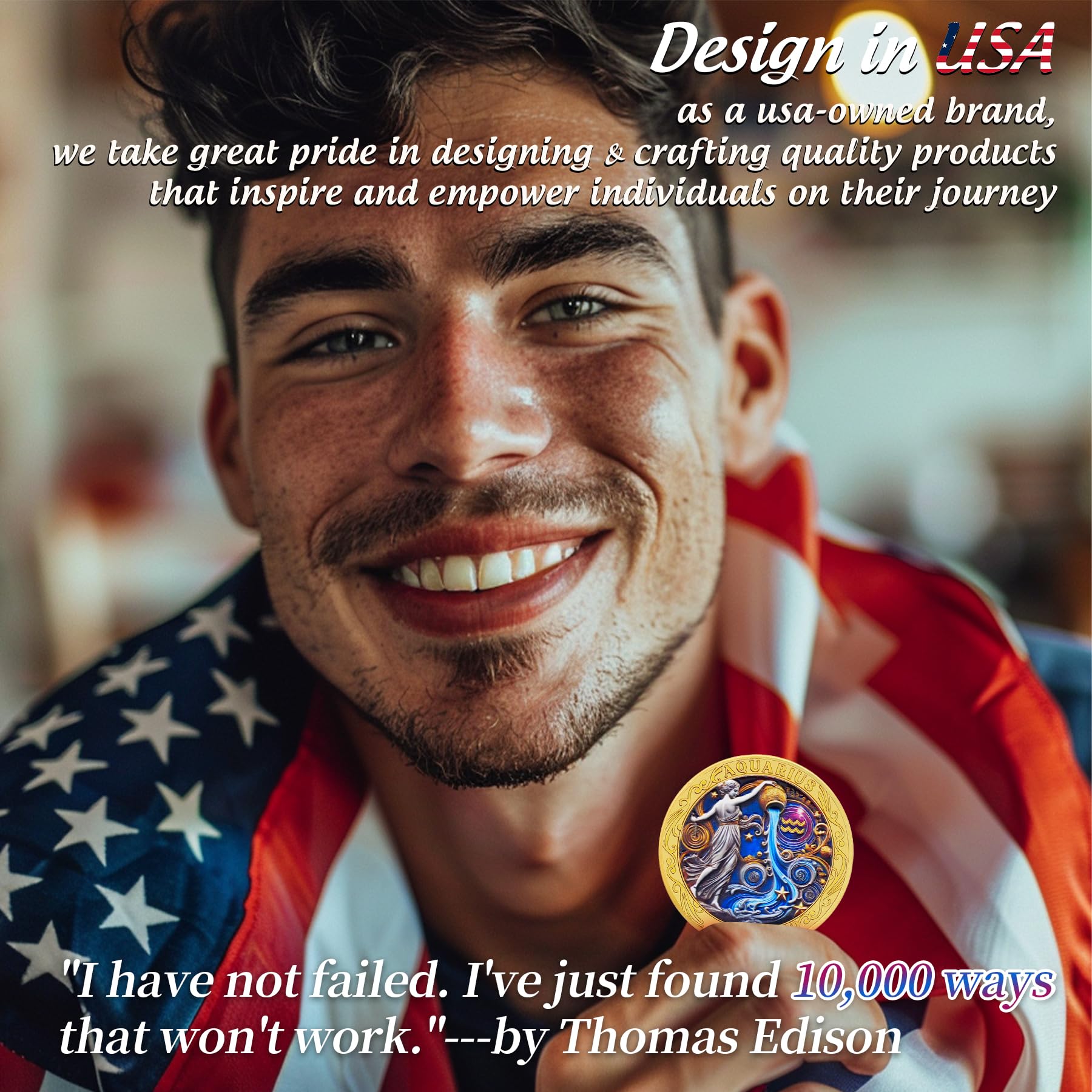 Aquarius 12 Zodiac Protective Talisman Challenge Coin mysite