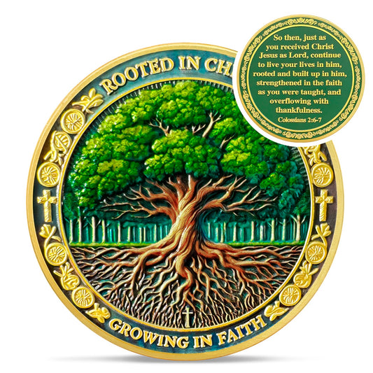 Tree of Faith Christian Challenge Coin mysite