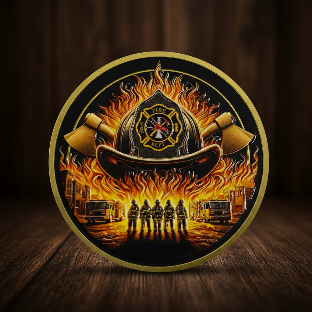 Firefighters Fire Rescue Challenge Coin mysite