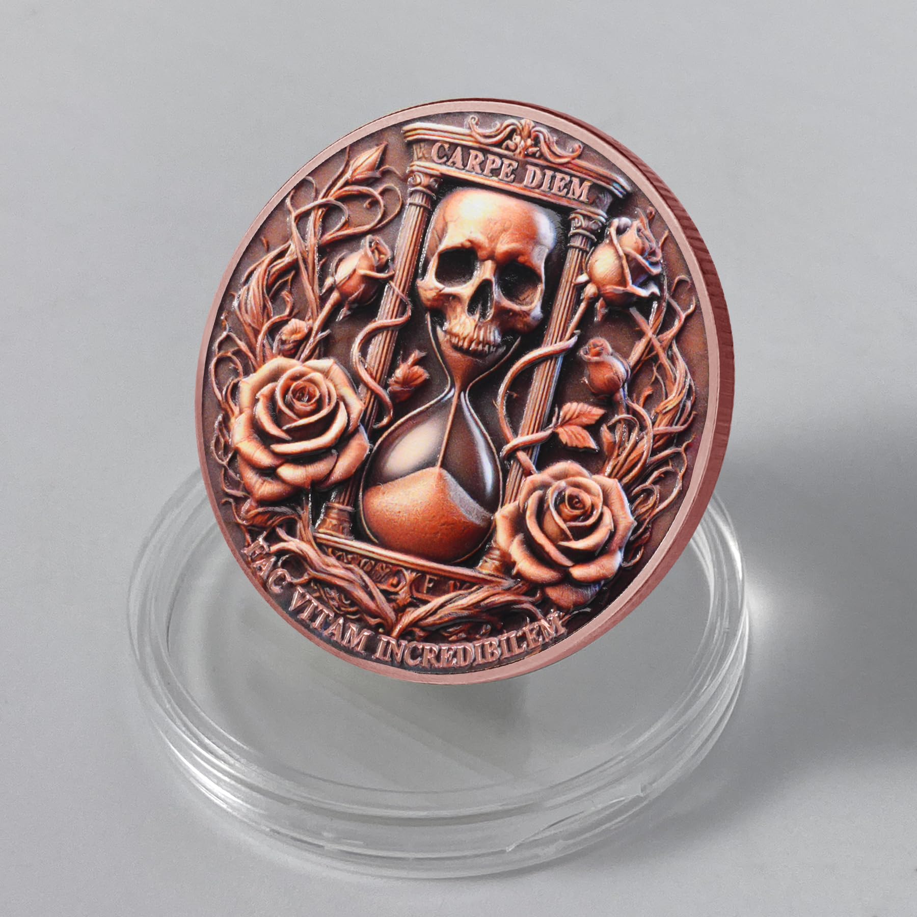 Stoic Reminder Memento Mori Coin Skull Challenge Coins mysite