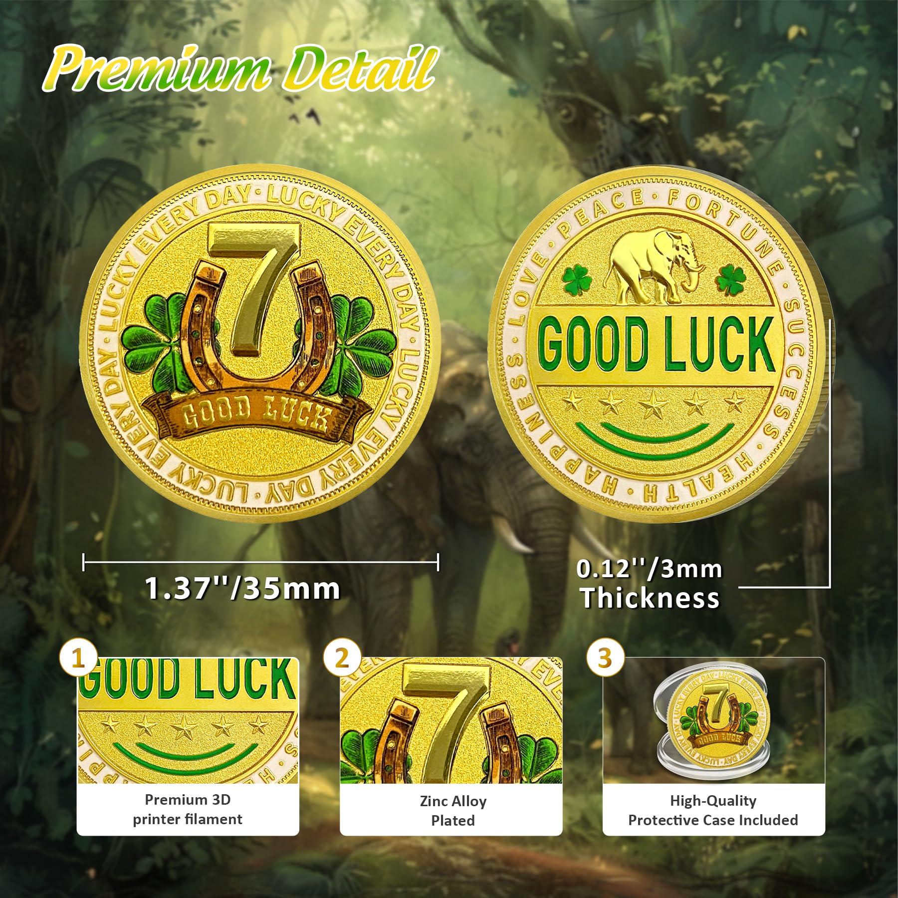 Gold Double Sided Lucky Coin mysite