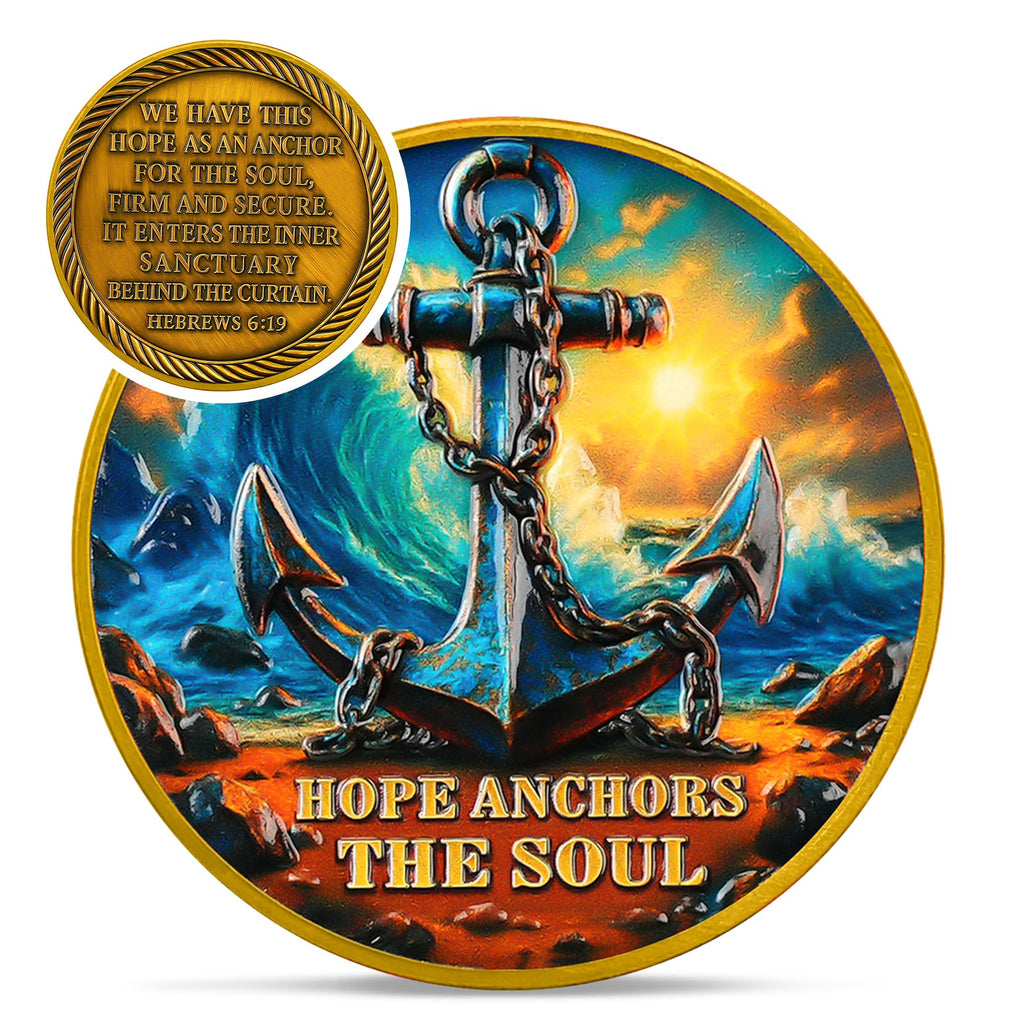 Hope Anchor Hebrews 6:19 Jesus Religious Christian Challenge Coin mysite