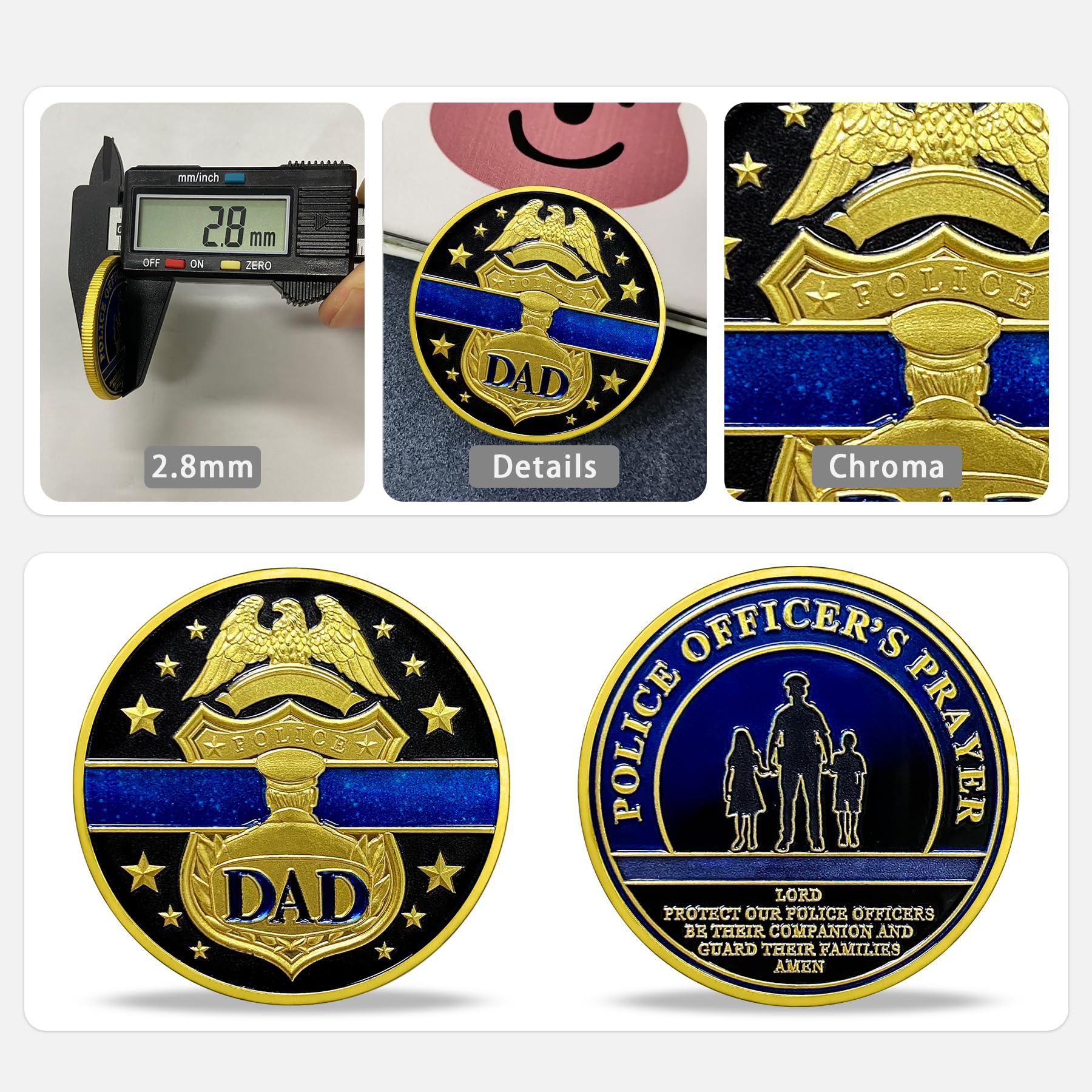 Patriotic Police Dad Challenge Coin mysite