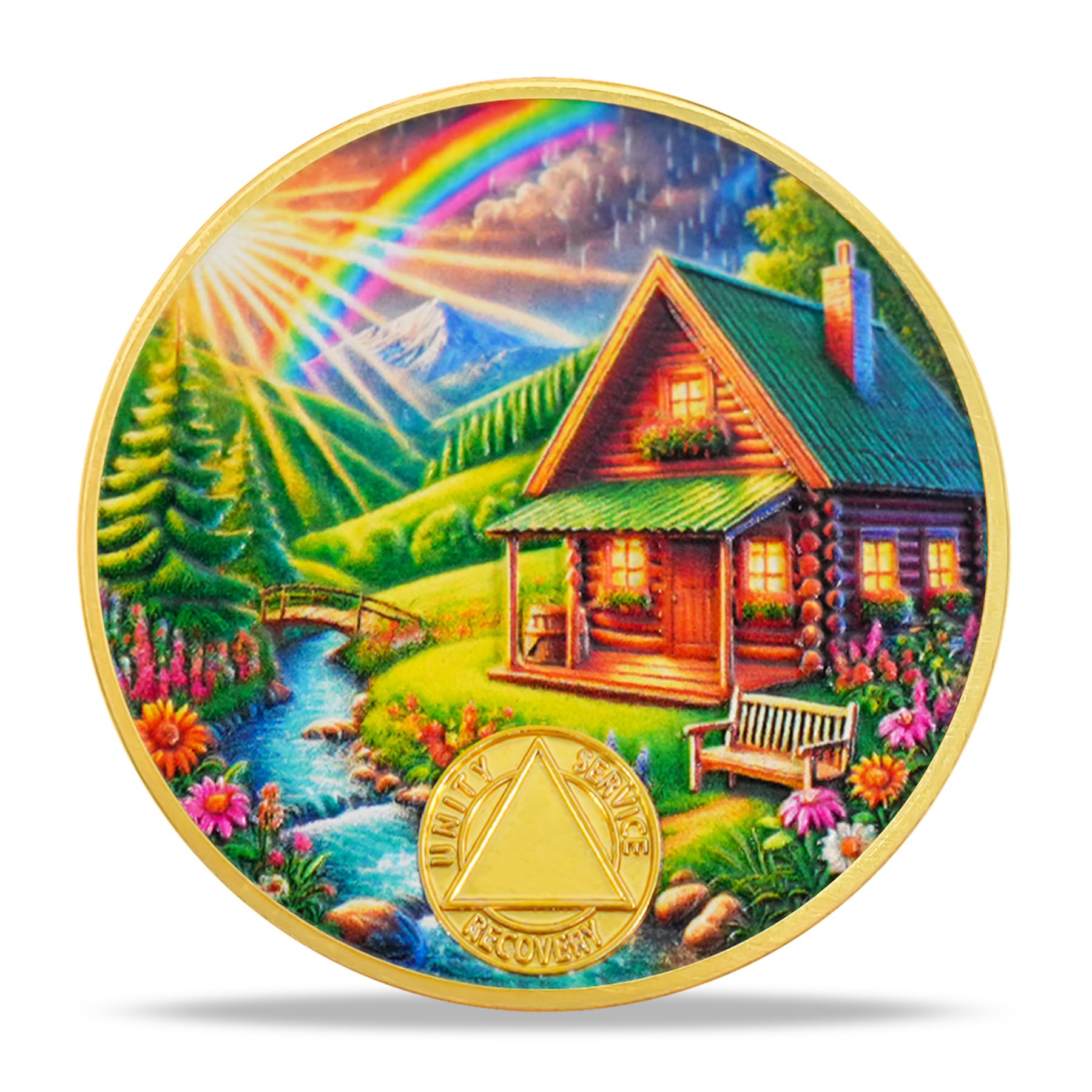 Serenity Prayer Recovery Coin Cabin Design with Unity Sobriety Challenge Coin mysite