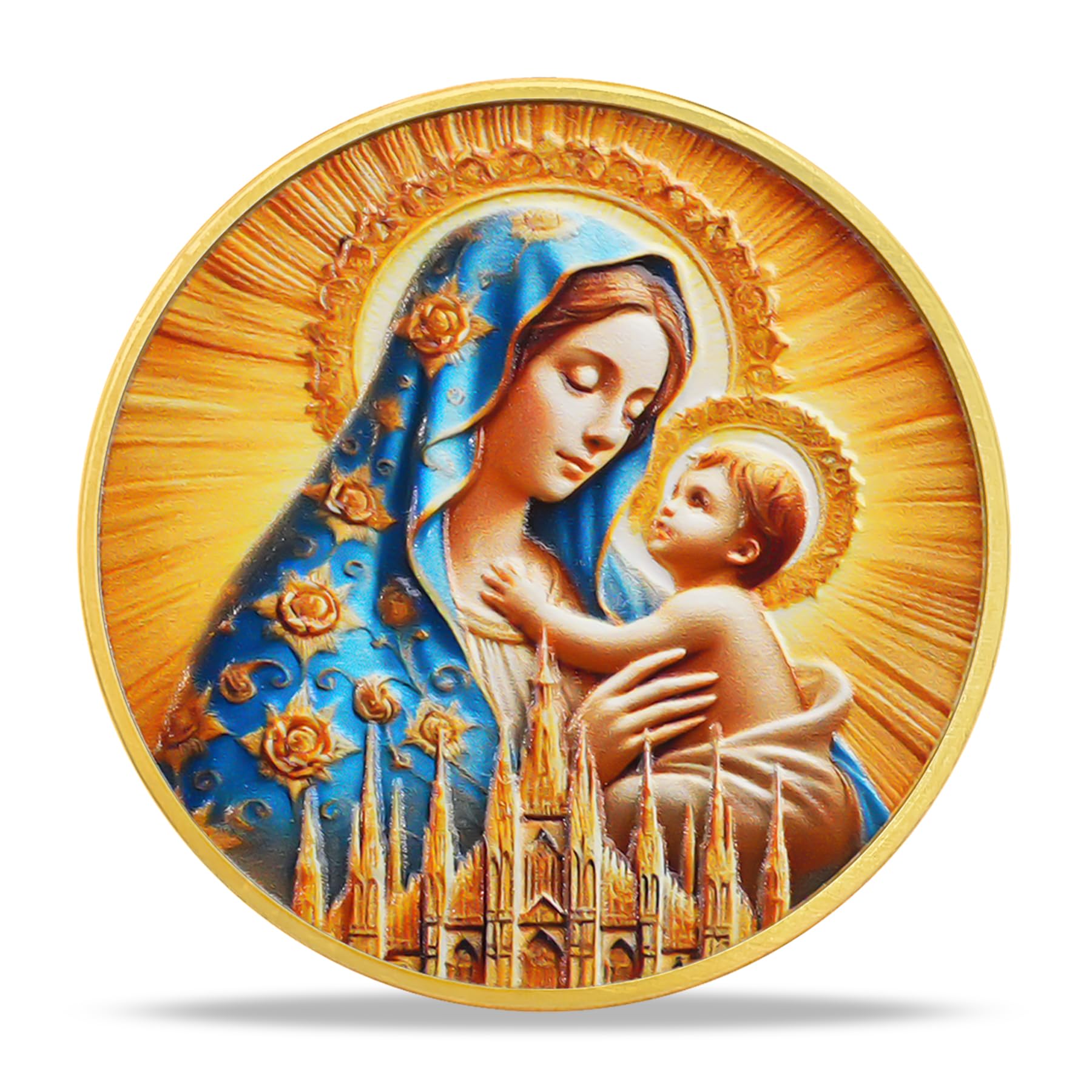 Virgin Mary and Holy Child Jesus Christian Coin mysite