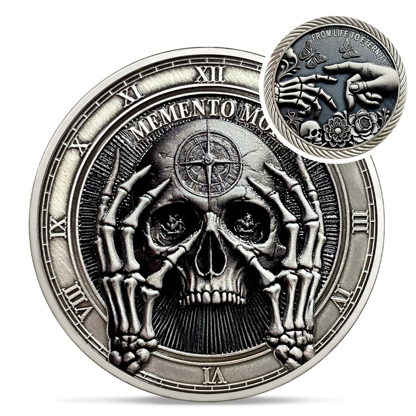 Delicate Novelty Skull Memento Mori Coin mysite