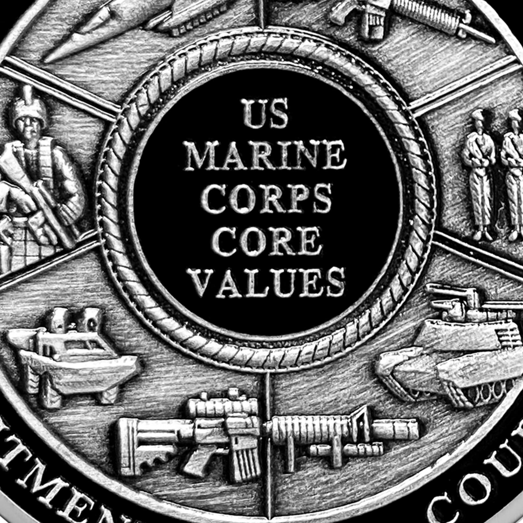 USMC and Its Core Values Patriotic Military Challenge Coin mysite