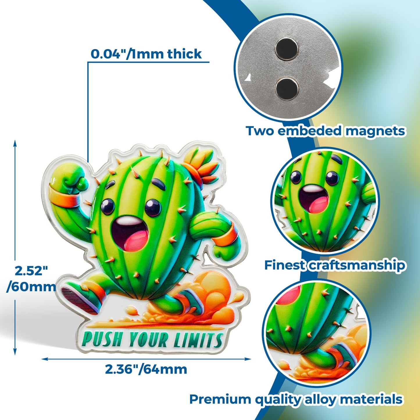 Push Your Limits Motivational Funny Fridge Magnets mysite