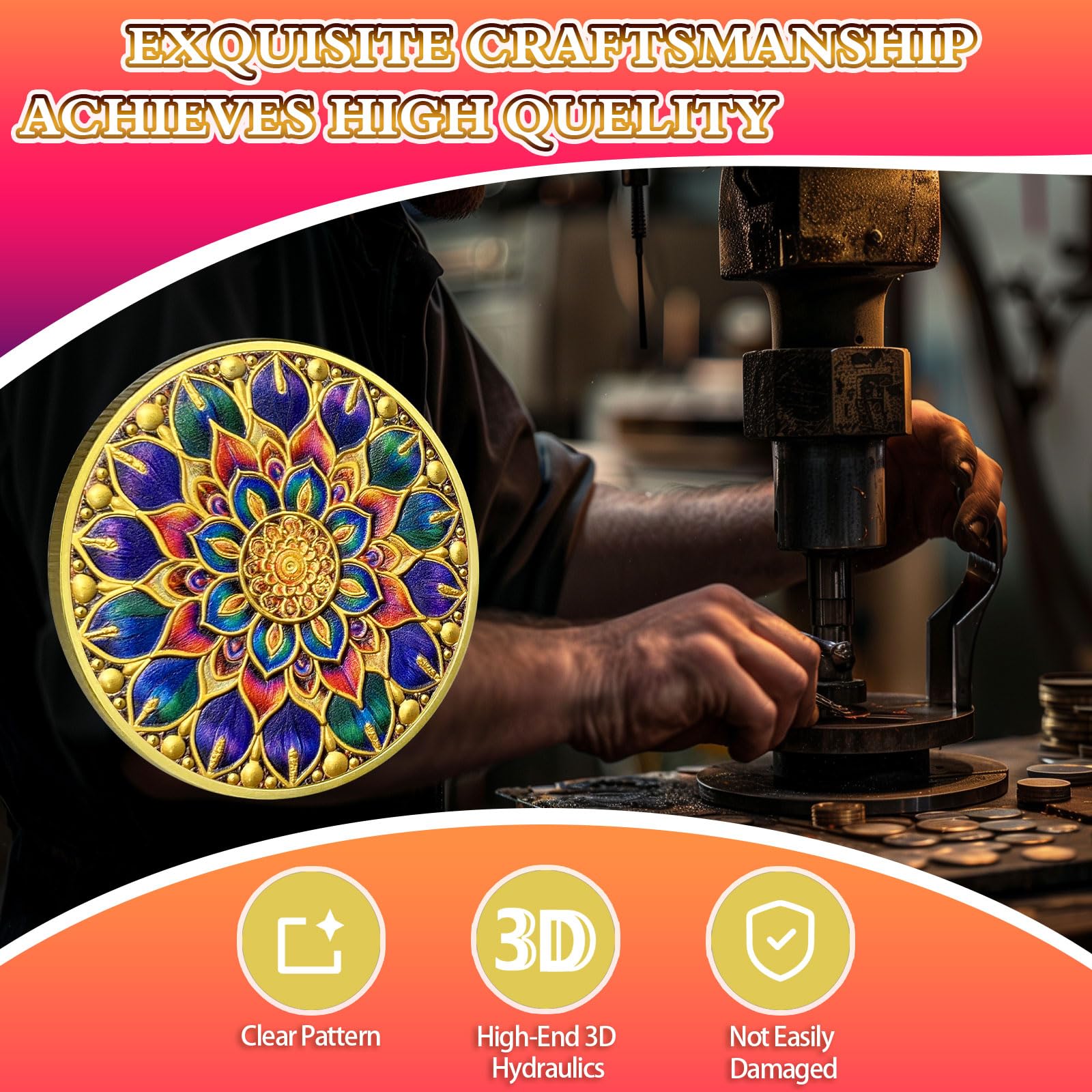 Mandala Flower Recovery Sobriety Coin mysite