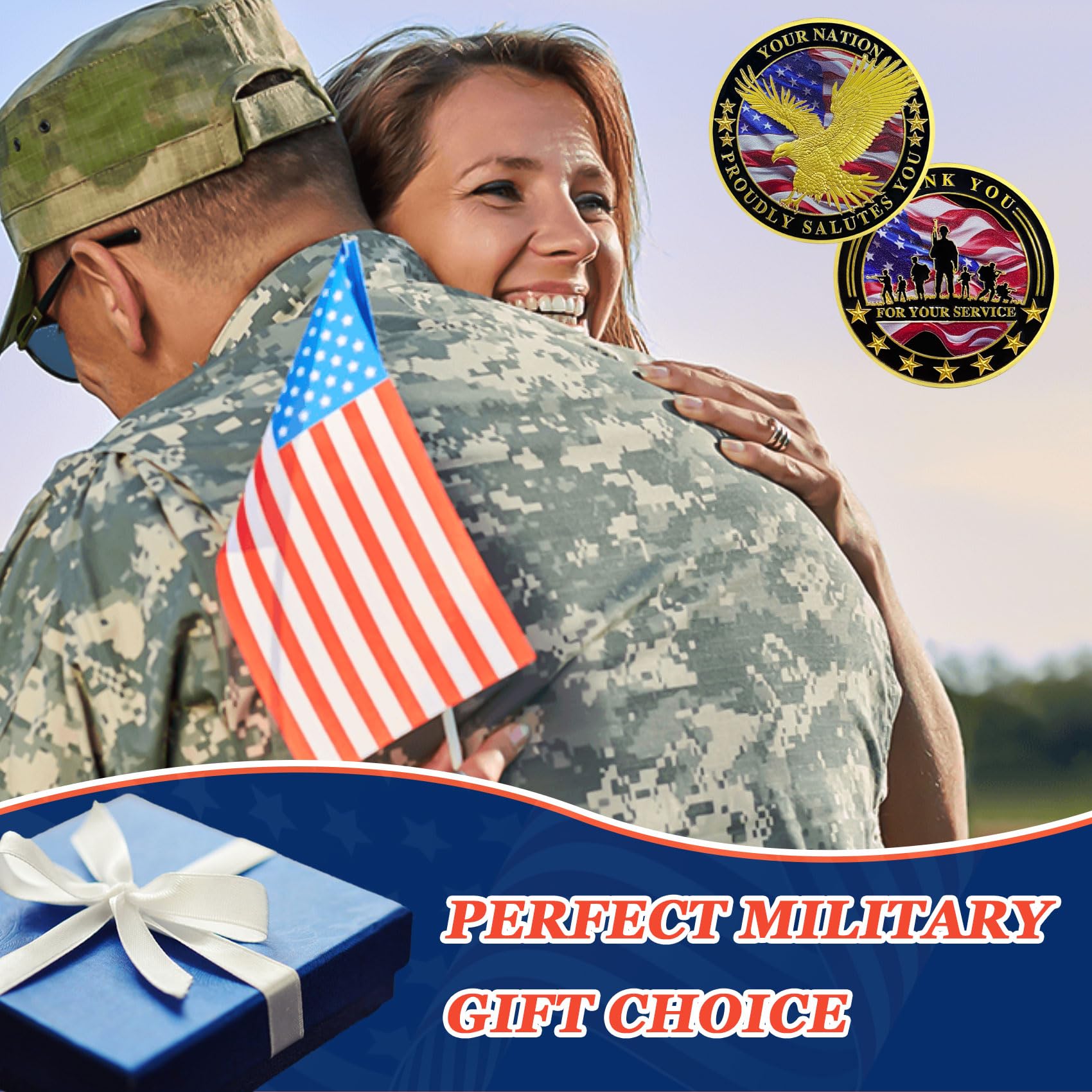 Thank You for Your Service Bulk Veterans Military  Challenge Coin mysite