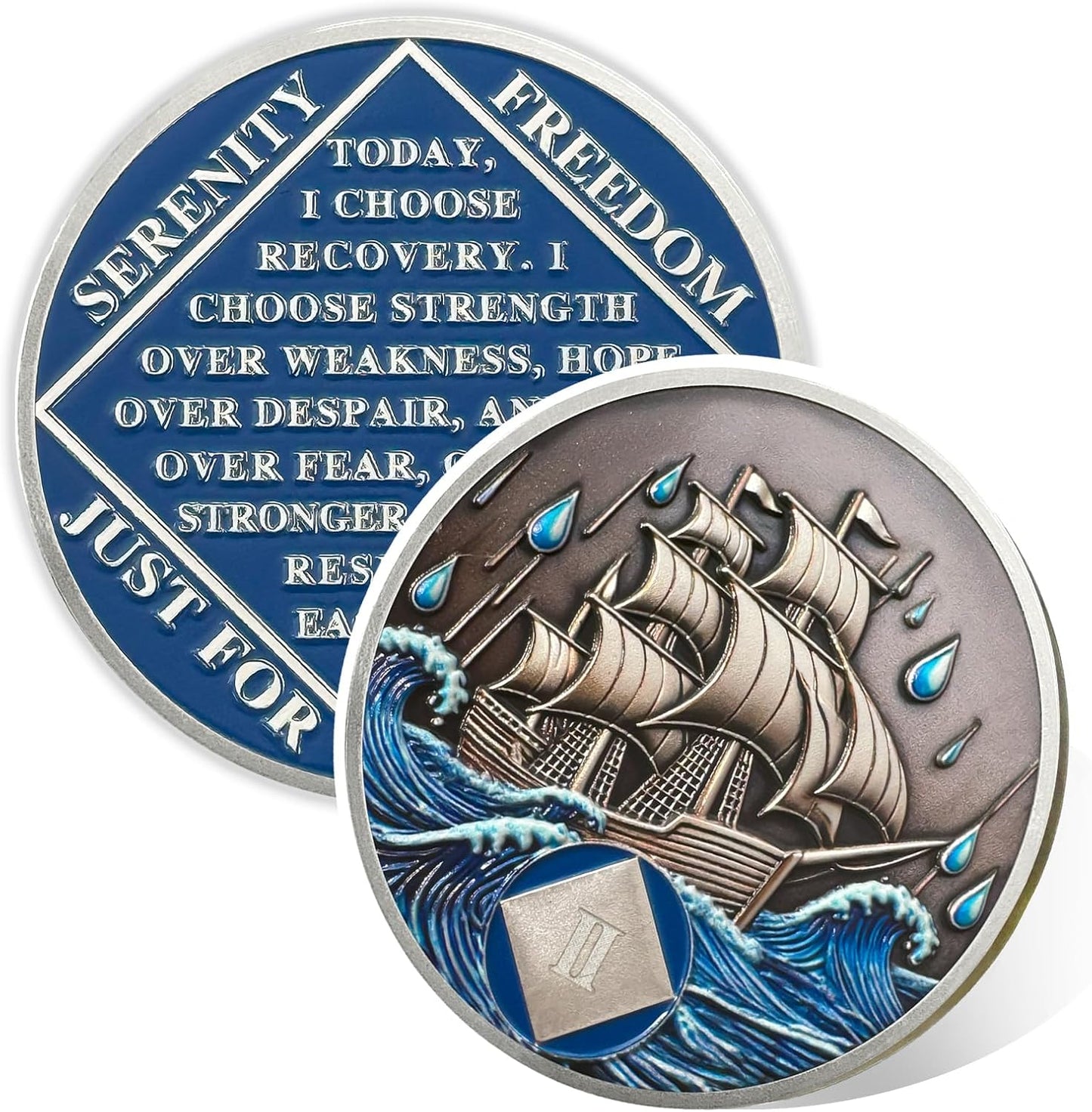 Personalized Addiction Recovery Braving The Storm Sobriety Coin mysite