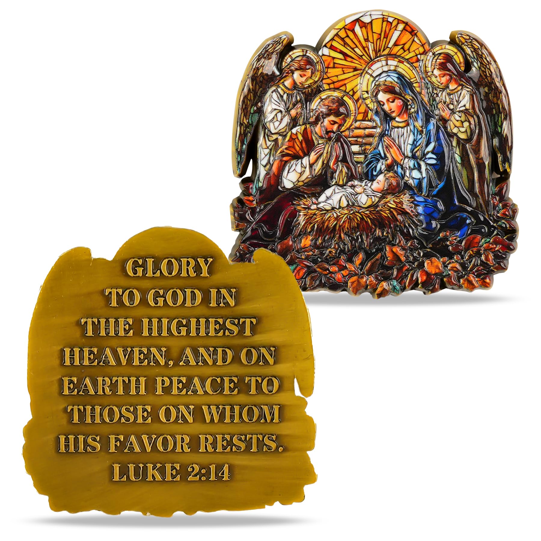 Nativity Scene Religious Coin: Gift & Inspire mysite