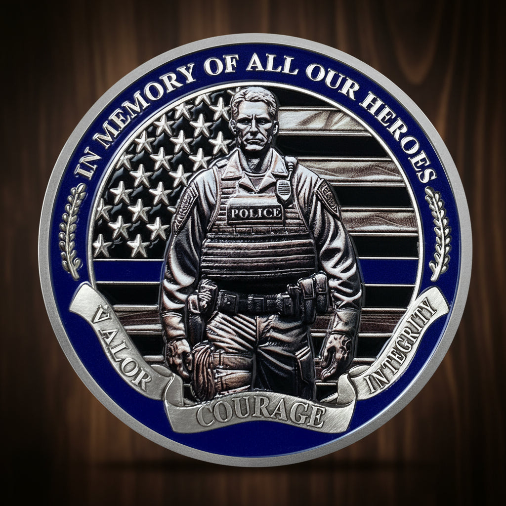 Heroic Police Law Enforcement Valor & Sacrifice Commemorative Memorial Coin mysite