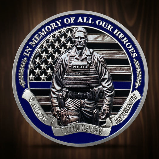 Heroic Police Law Enforcement Valor & Sacrifice Commemorative Memorial Coin mysite