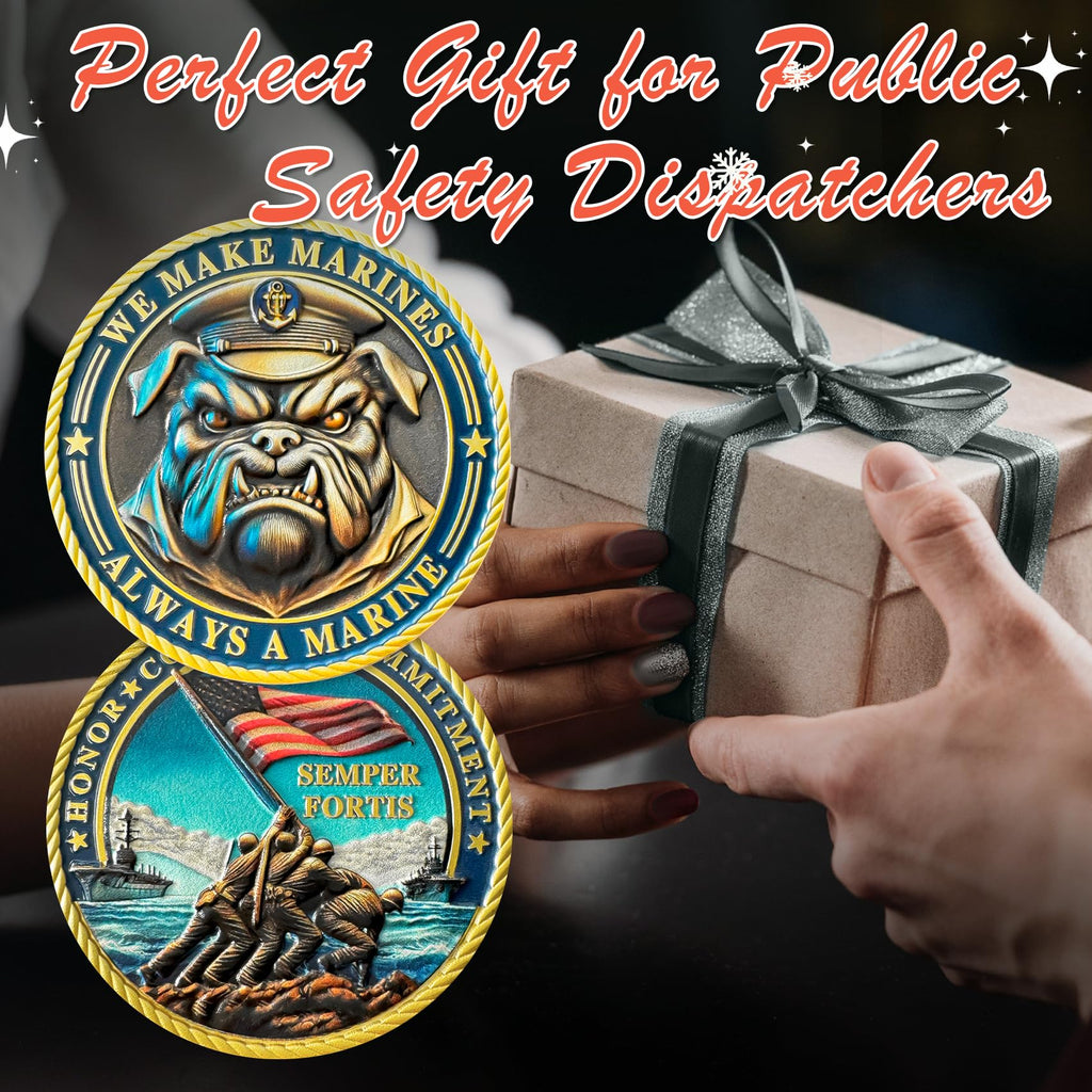 Bulldog Design US Marine Corps Graduation Token USMC Navy Veteran  Challenge Coin mysite