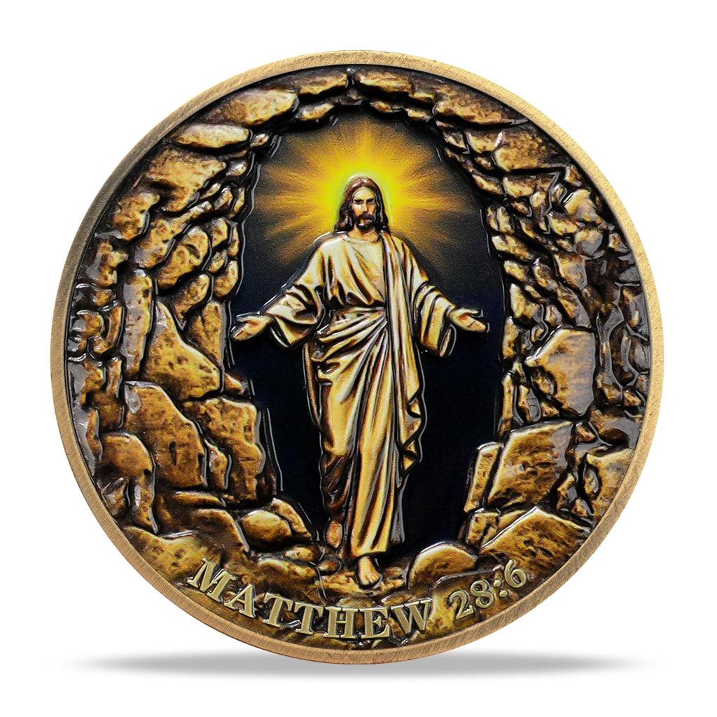 Jesus Stone Tomb Resurrection Religious Coin mysite