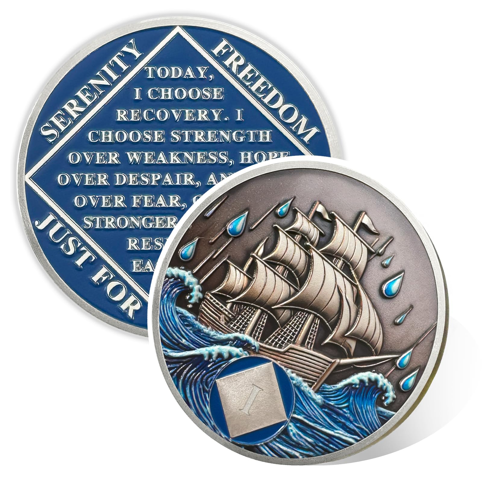 Personalized Addiction Recovery Braving The Storm Sobriety Coin mysite