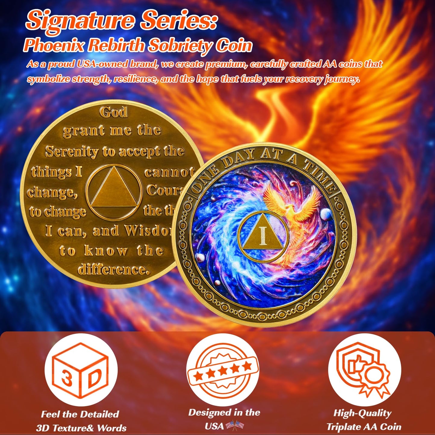 Personalized Phoenix Rebirth Sobriety Coin mysite