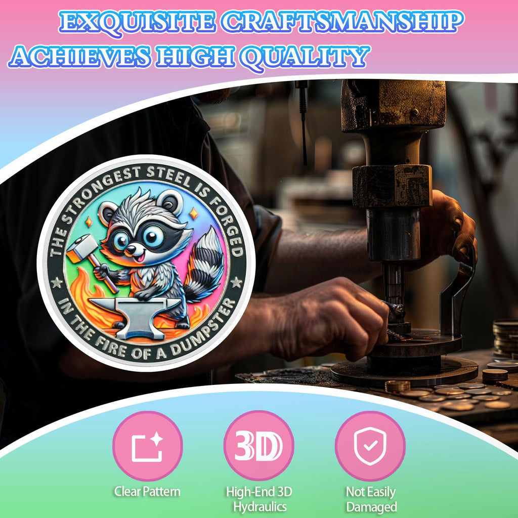 Cute Raccoon Resilience & Hope Dumpster Fire Challenge Coin mysite