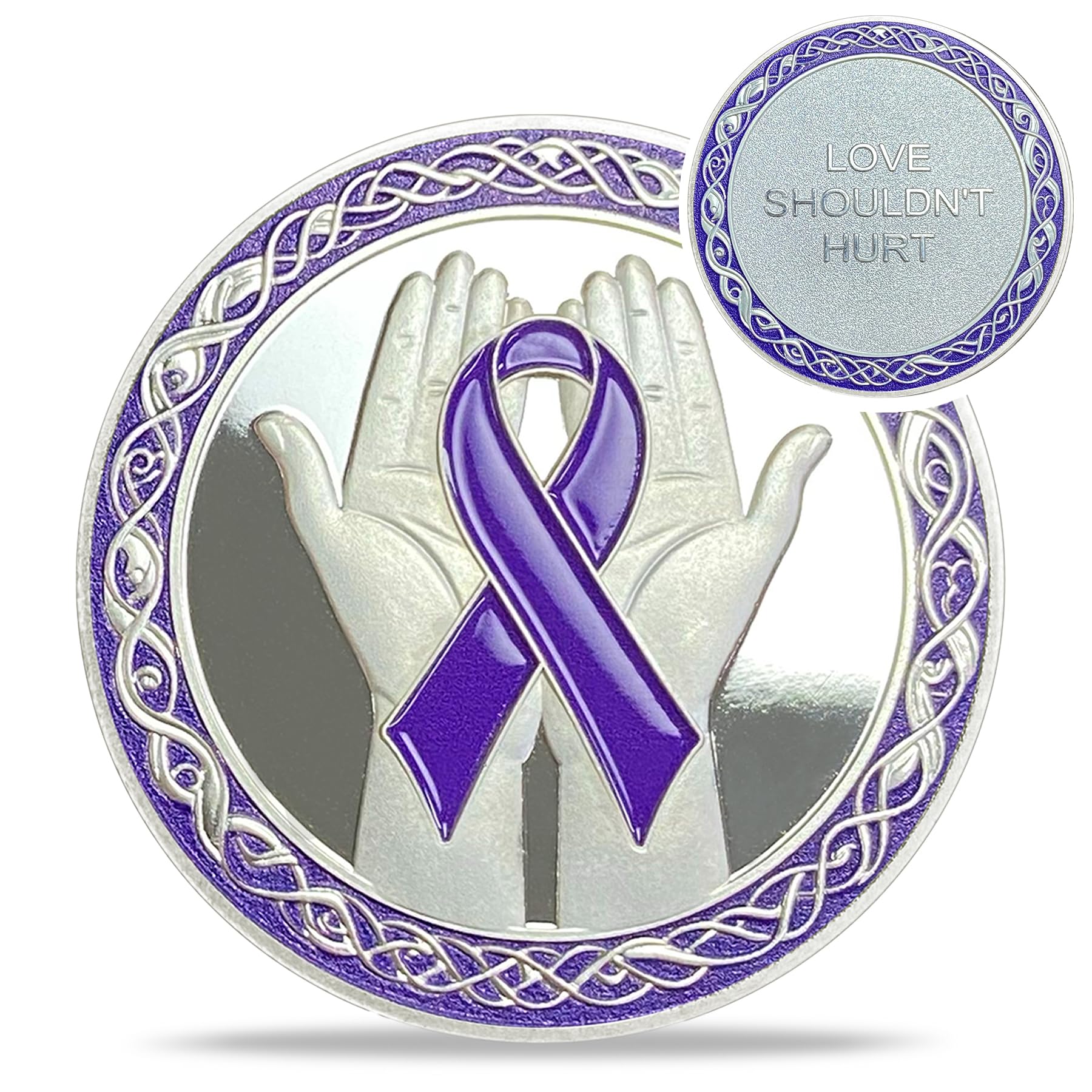 Original Purple Ribbon Domestic Violence Awareness Coin mysite