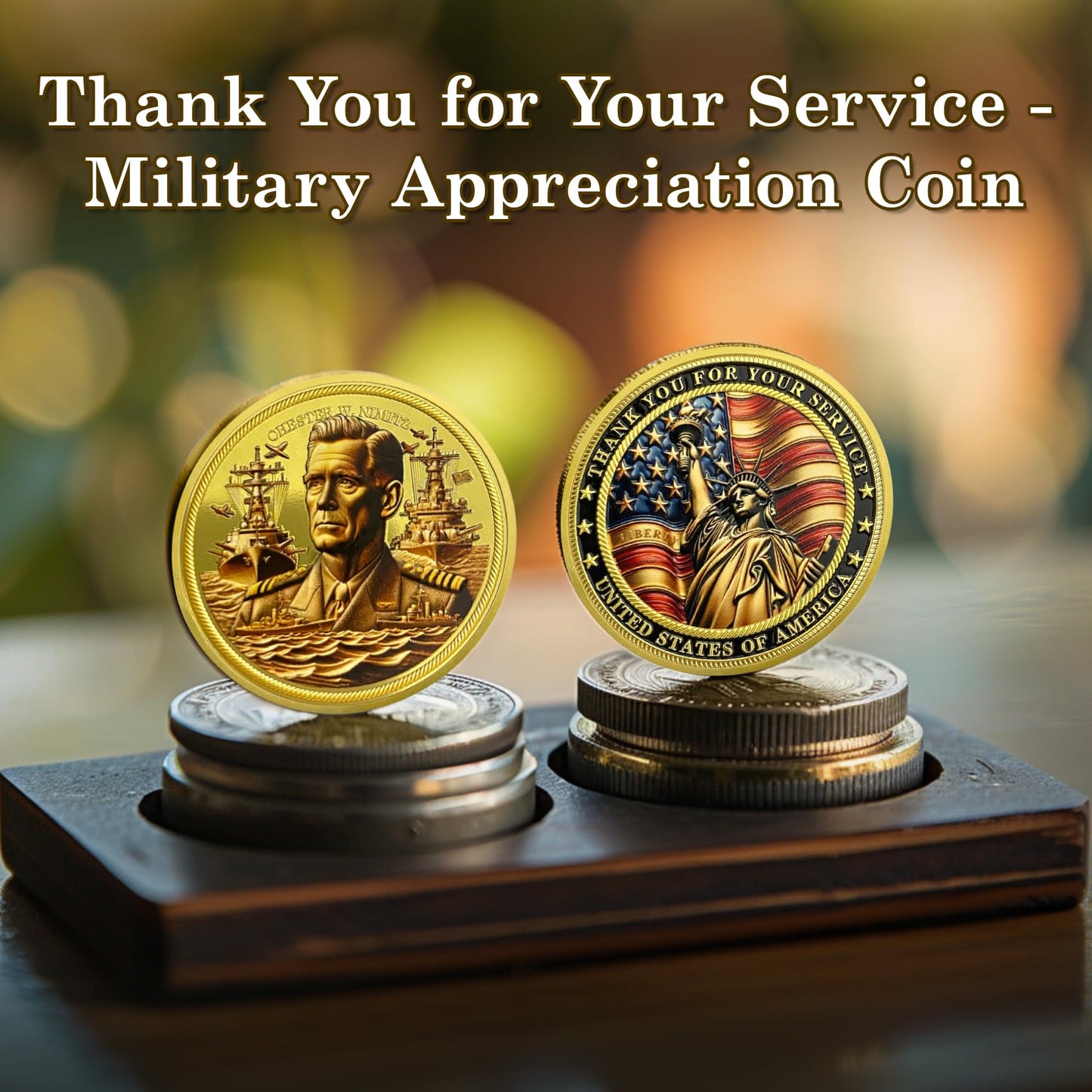 Thank You for Your Service Veteran Military Challenge Coins (Chester William Nimitz) mysite