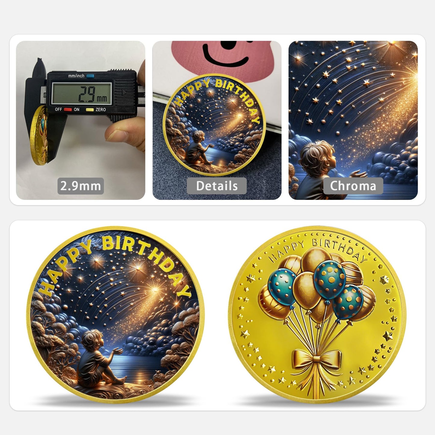Shooting Star Wish Birthday Coin mysite