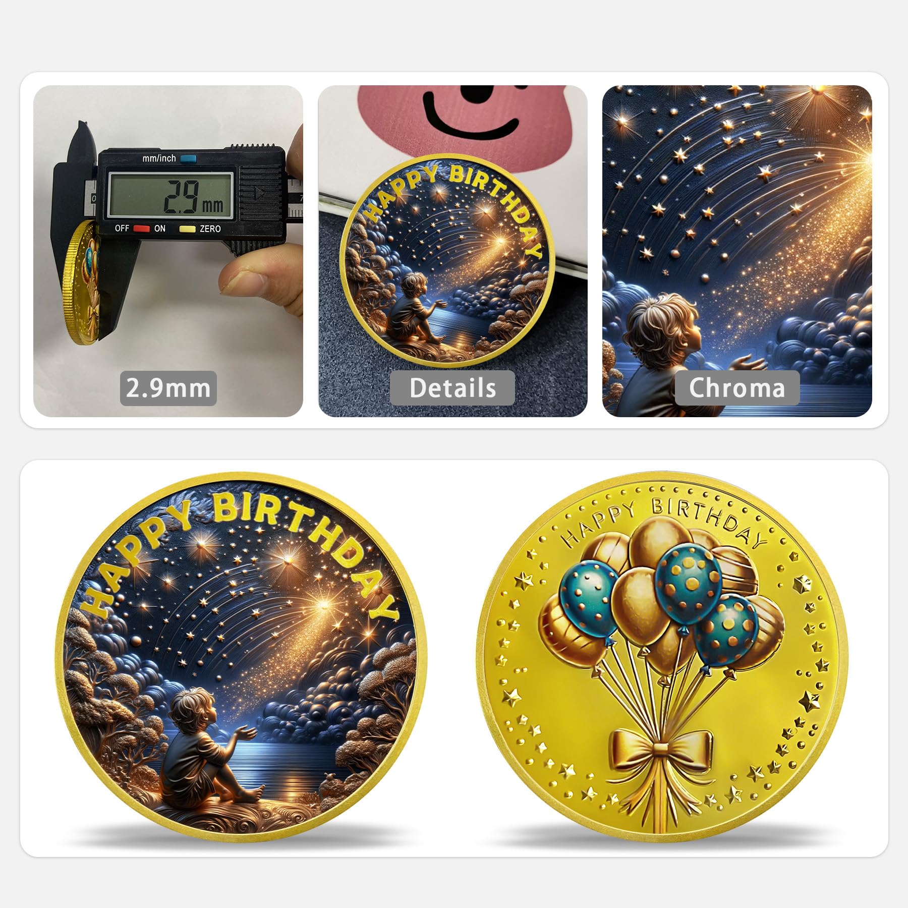 Shooting Star Wish Birthday Coin mysite