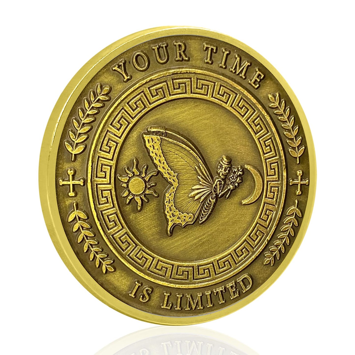 Memento Mori Vivere Stoic Reminder Token for Daily Stoic 3D Skull Challenge Coin mysite